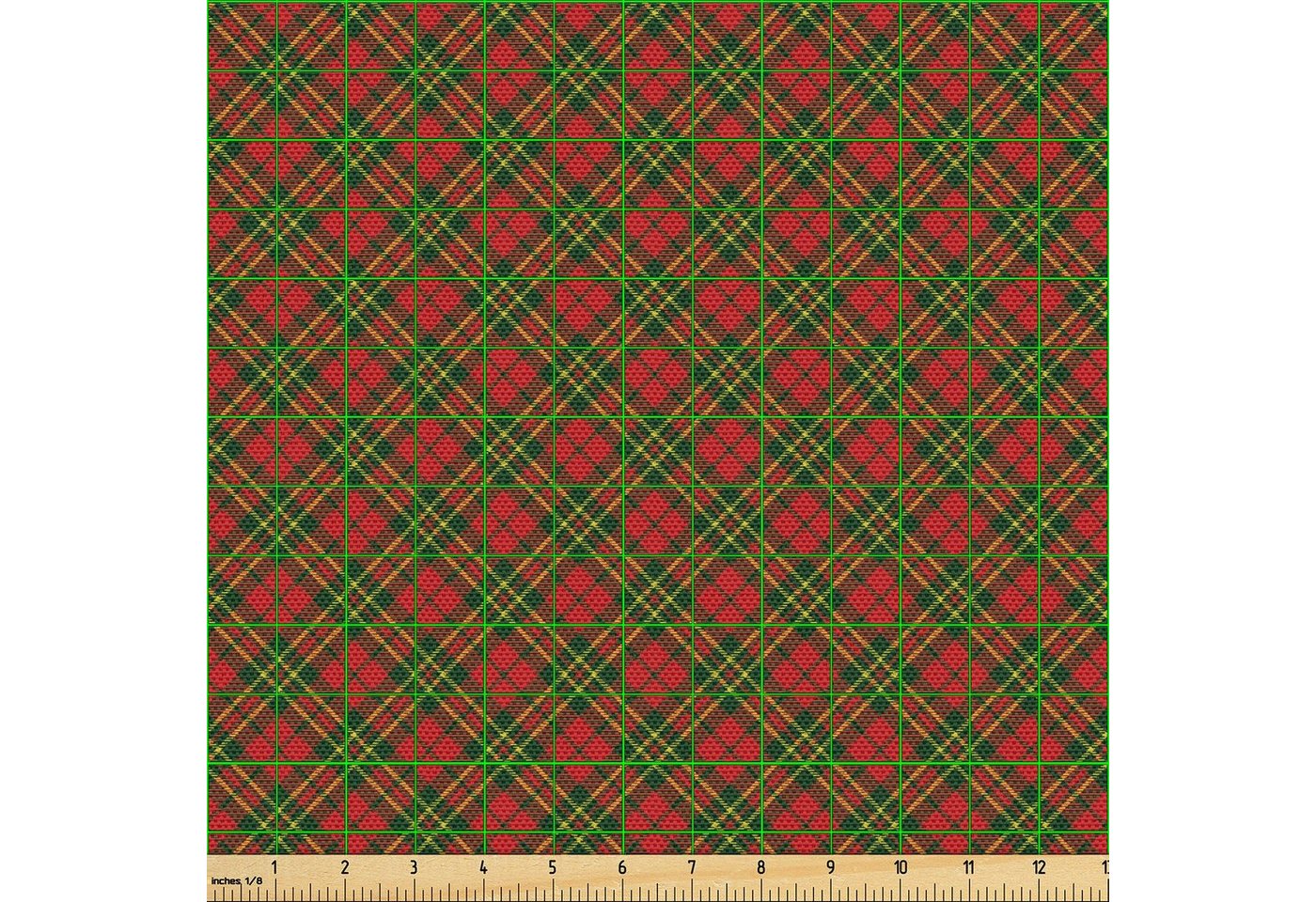 Thumbnail - Abakuhaus Stoff Schön Gewebten Stoff für Polster und Wohnaccessoires, Kariert Irish Tartan Weihnachten