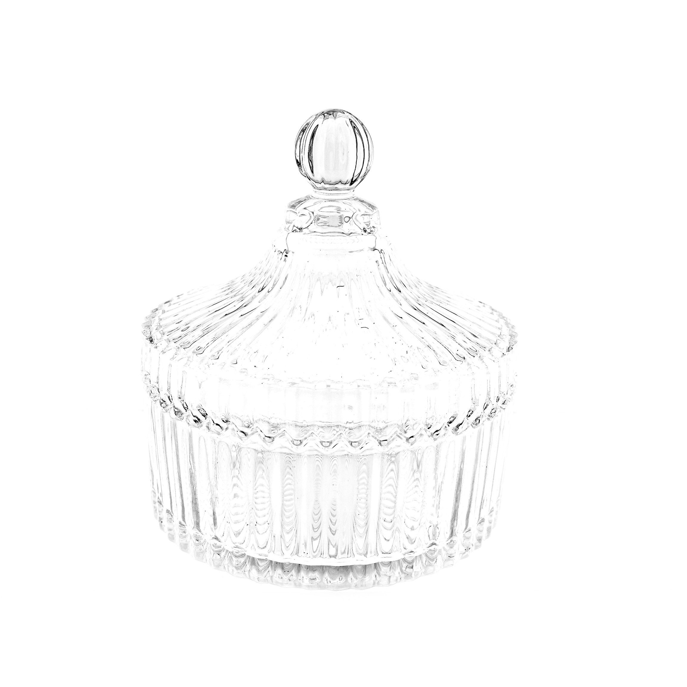 Almina Dekoschale Glasschale mit Deckel Transparent günstig online kaufen