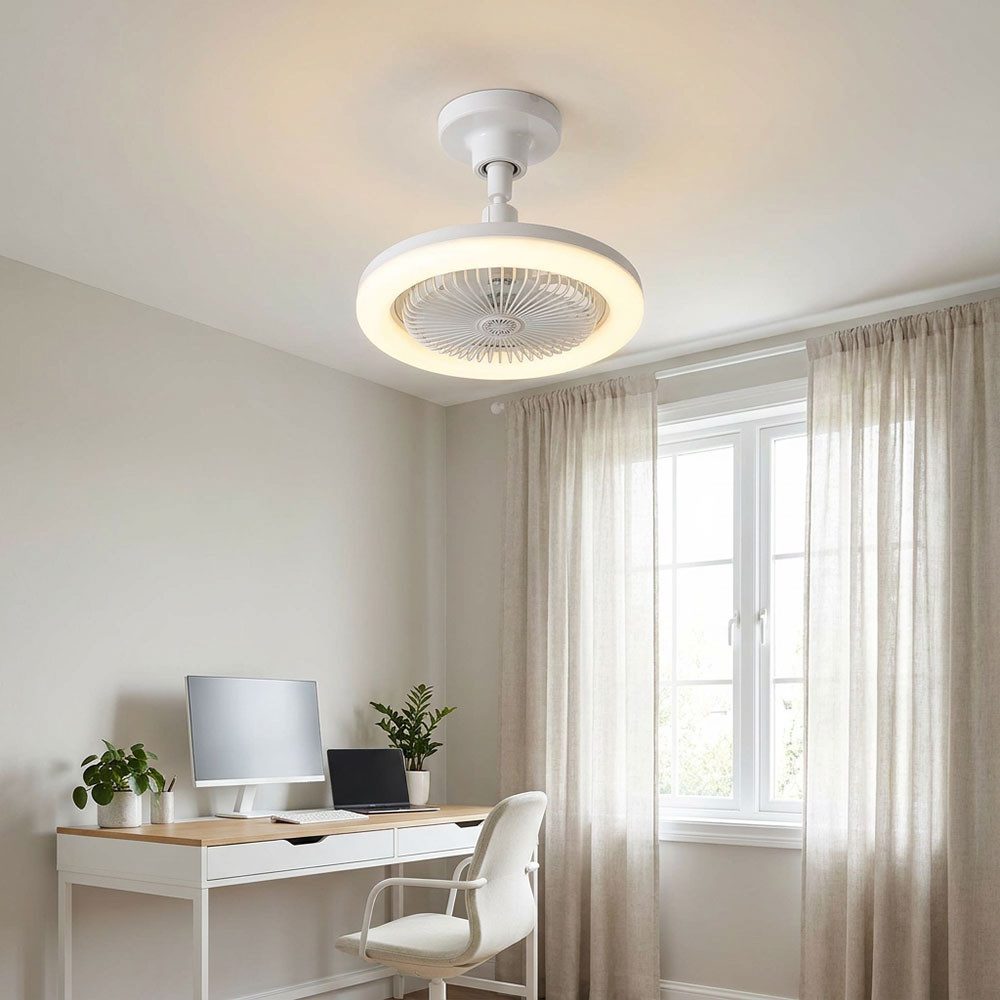 GLOBO LIGHTING Deckenventilator, LED Deckenventilator weiß Fernbedienung Farbwechsler CCT D