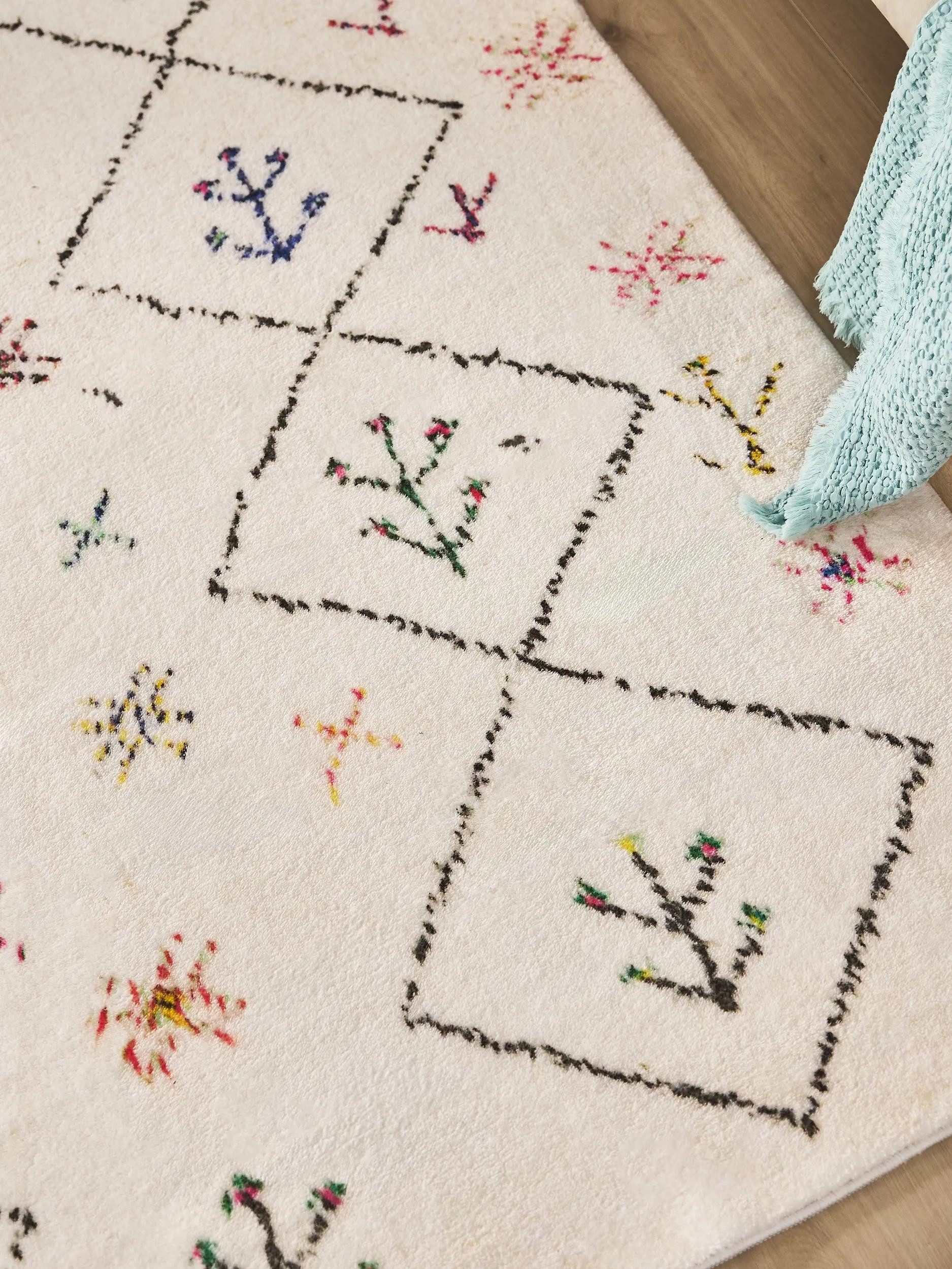 benuta Teppich Mara, rechteckig, Höhe: 6 mm, Kunstfaser, Berber, Ethno-Style, Wohnzimmer