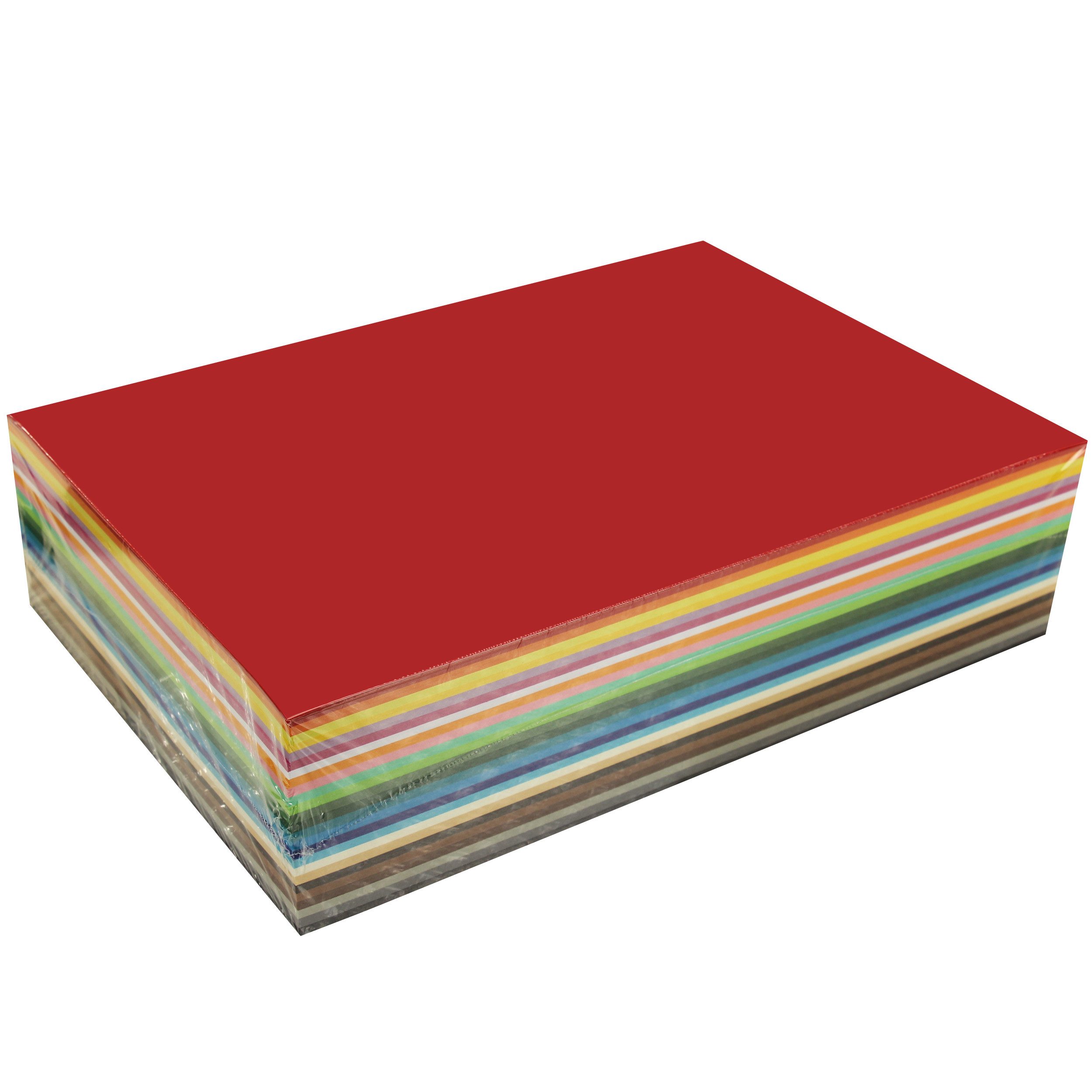 trendmarkt24 Bastelkartonpapier Tonpapier Set BUNT DIN A4 130 g/m² 500 Blatt Set mit 25 Farben, auf beiden Seiten farbig