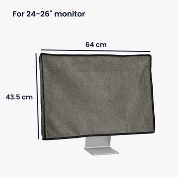 kwmobile Schutz-Set Handyhülle für 24-26" Monitor, Hülle transparent Case Cover