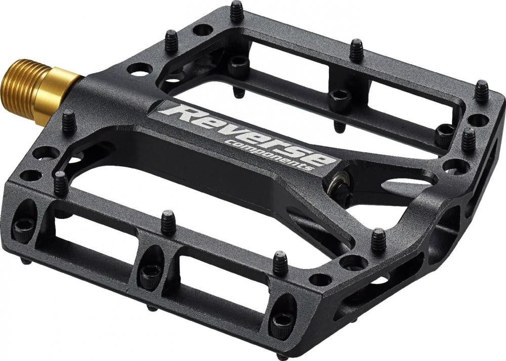 Reverse Plattformpedale Reverse Pedal MTB Black One Titanium AL6061 40 Alu-Pins schwarz/schwar