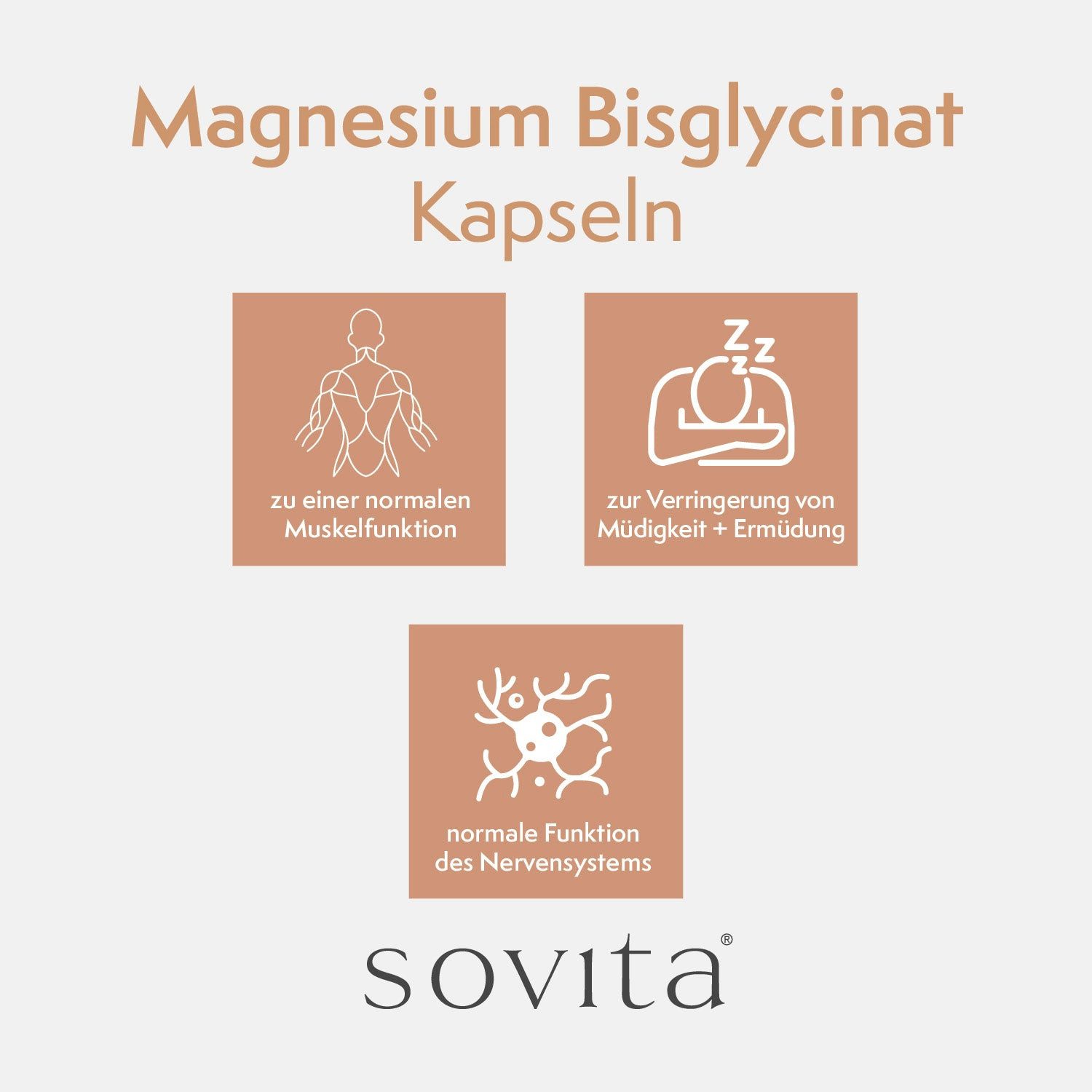 Ascopharm sovita Magnesium Bisglycinat Kapseln 120 Stück – mit 300 mg Magnesium 1, 1 er