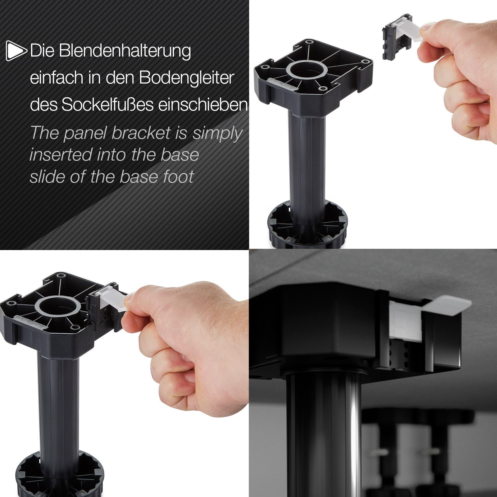 SO-TECH® Montagezubehör 10x Blendenhalterung - für 16 mm Sockelblende Sockelleiste – Bild 2 von 5