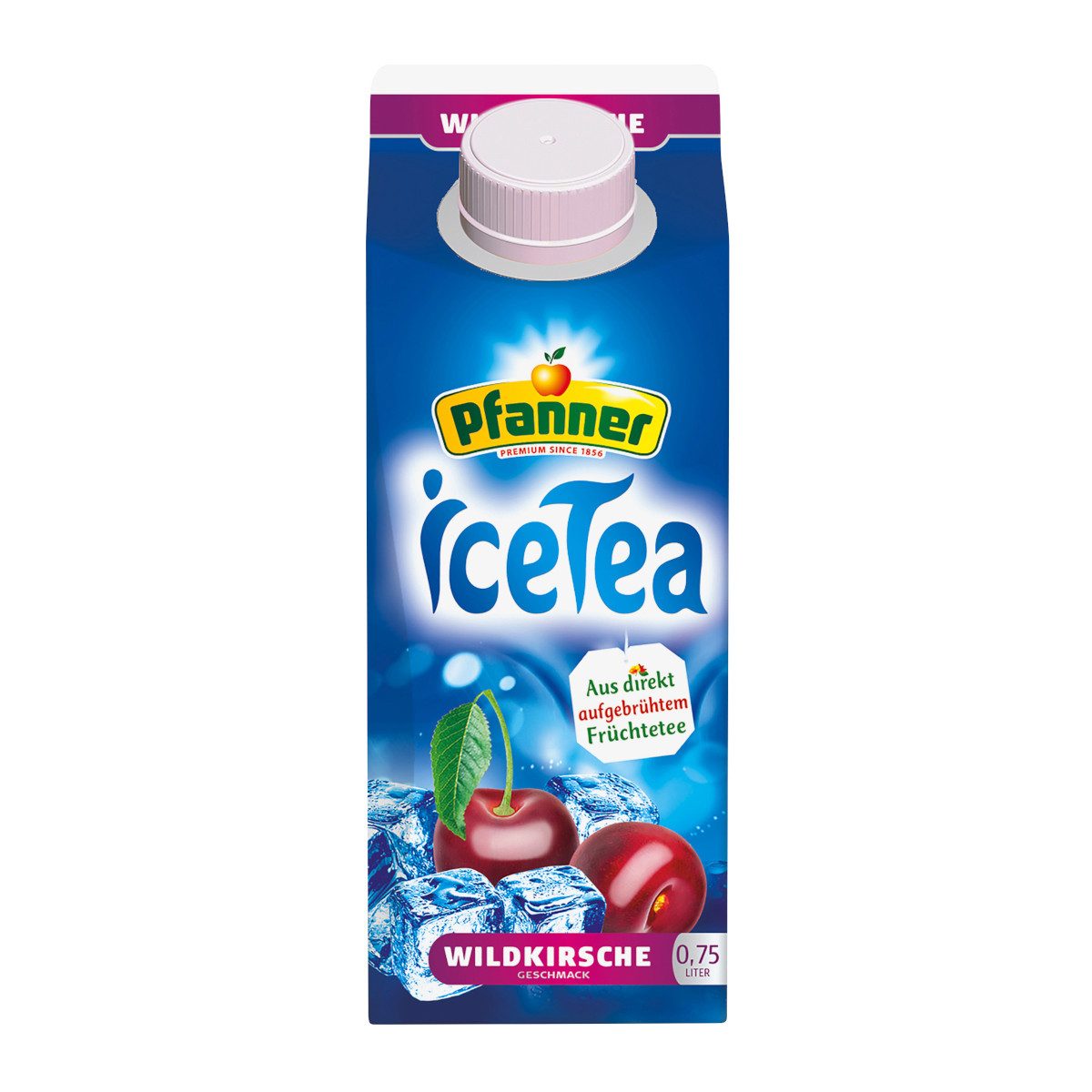 Pfanner Tee, Pfanner Ice Tea Wildkirsche Eistee Schwarzteegetränk Packung 750ml
