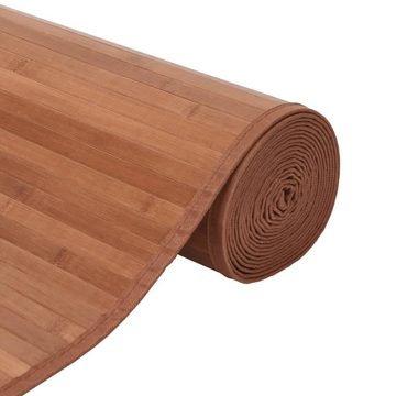 Teppich Teppich Rechteckig Braun 100x400 cm Bambus, vidaXL, Höhe: 0 mm