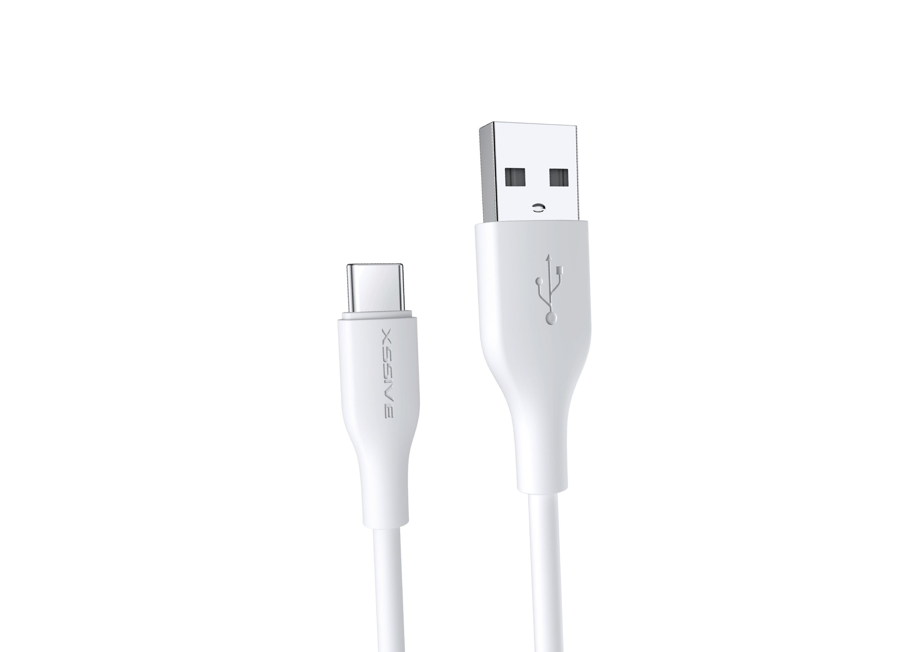 COFI 1453 3 Meter Schnell-Ladekabel 2.4A USB zu Typ-C (USB-C) weiß  Smartphone-Kabel, (300 cm)