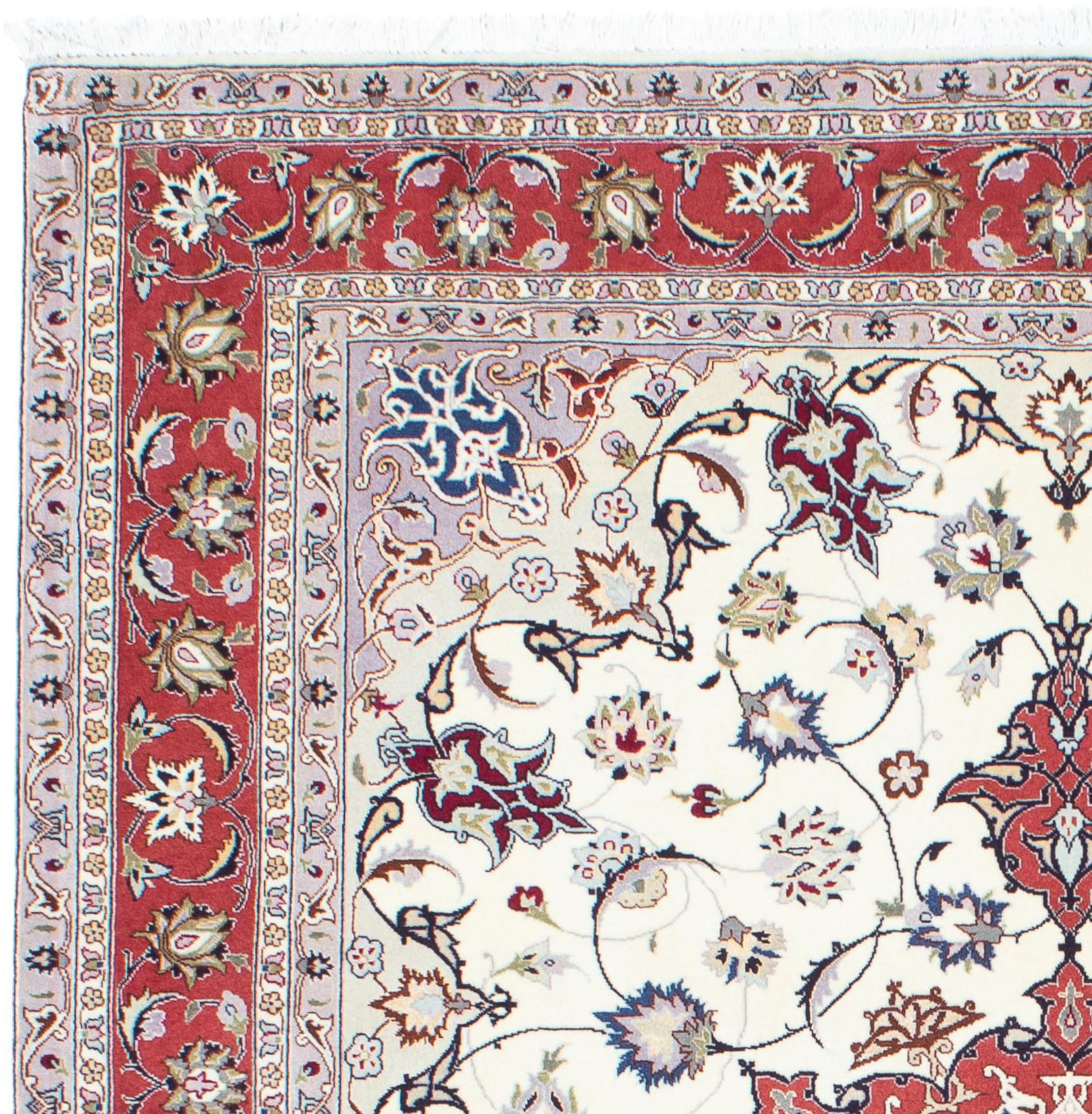Orientteppich Perser - - mm, - beige, mit morgenland, Täbriz 7 rechteckig, Royal Handgeknüpft, 154 Höhe: x Wohnzimmer, 194 - cm Einzelstück Zertifikat