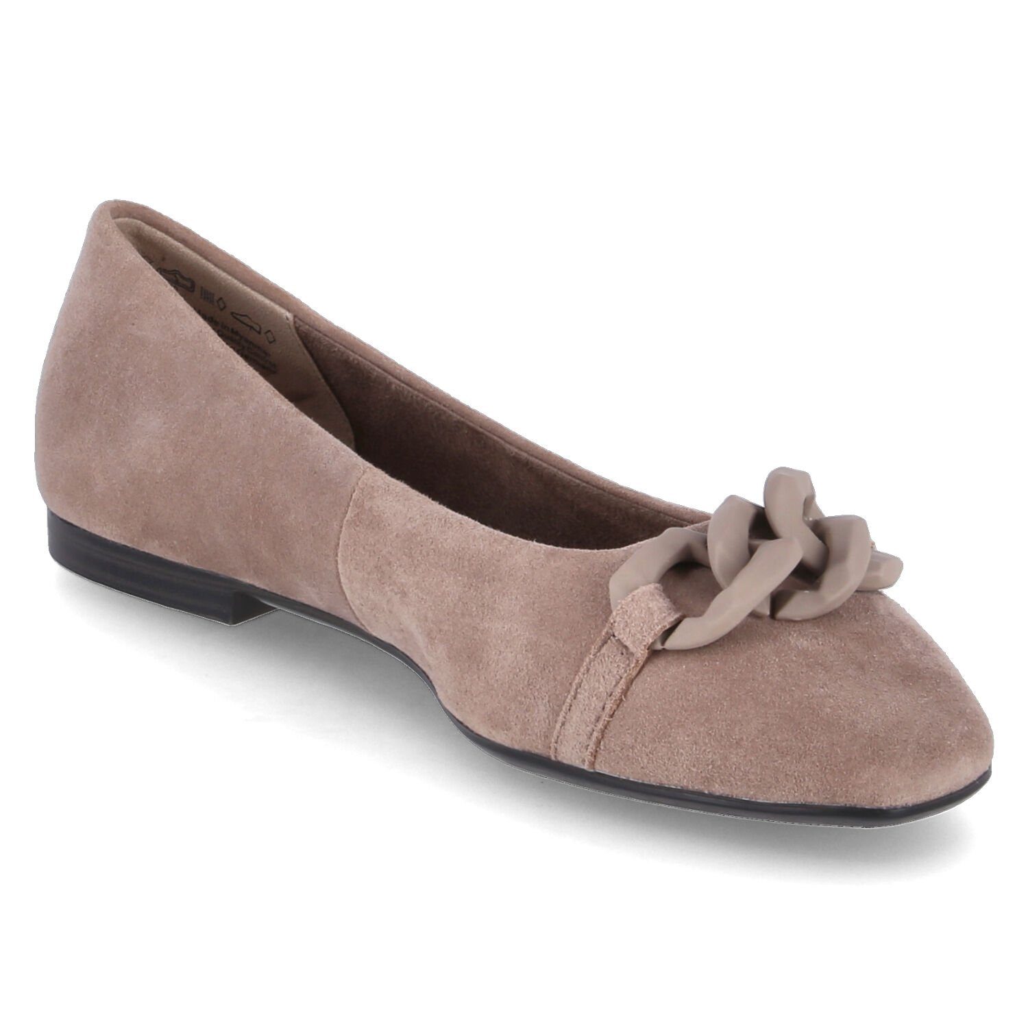 Tamaris Ballerina (2-tlg) TAUPE Veloursleder