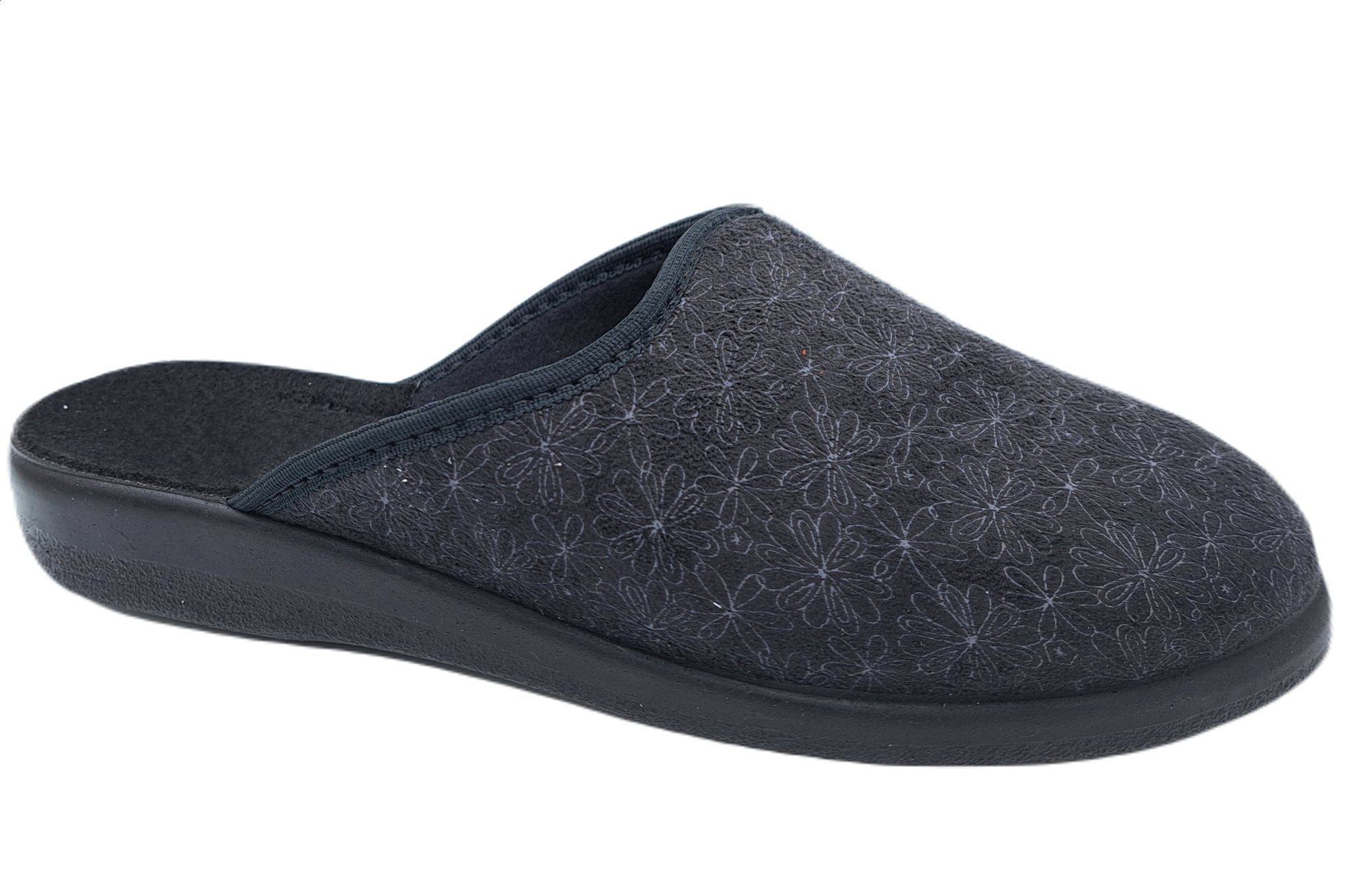 PADERO Damen Pantolette Hausschuh für breite Füße