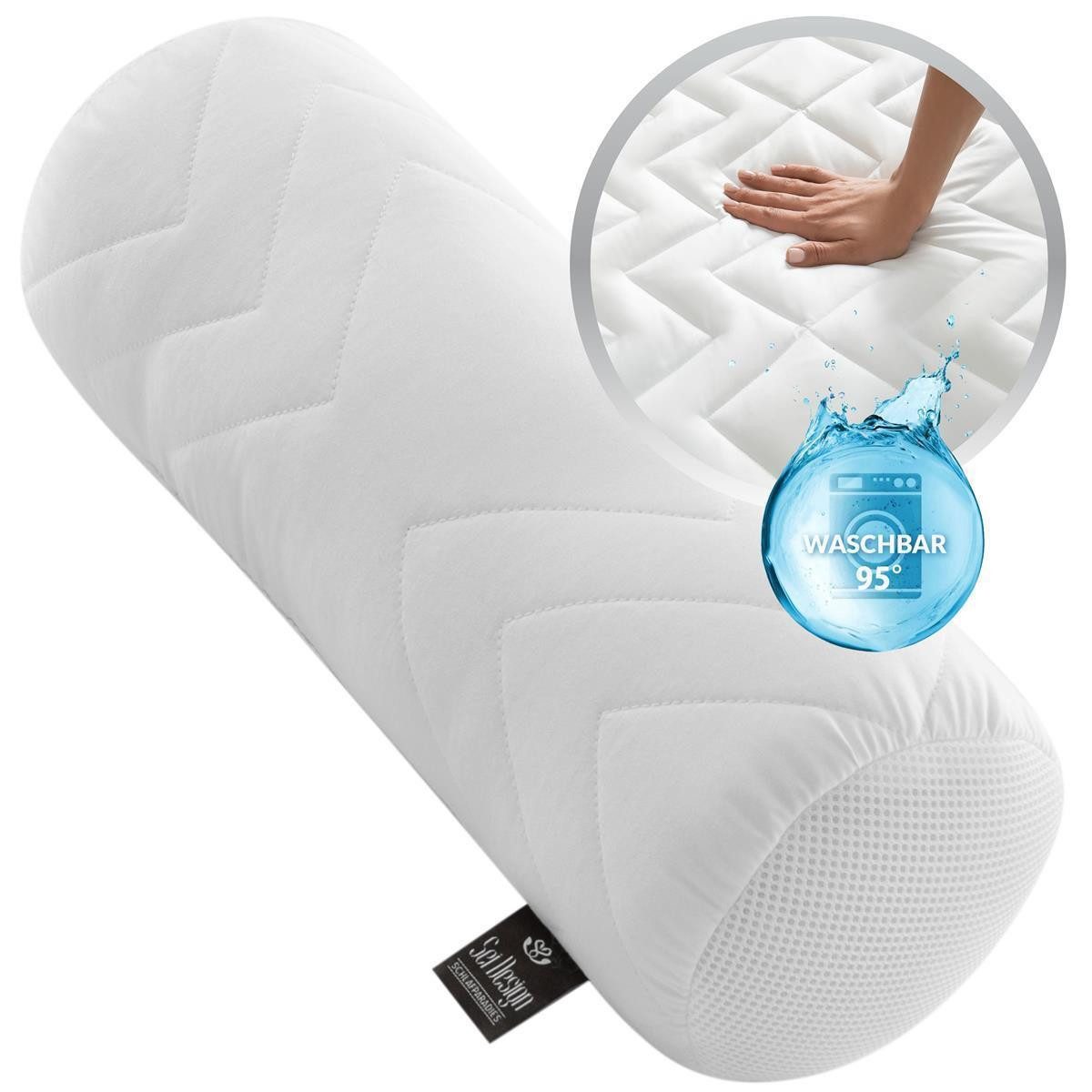 SEI Design Microfaserkissen Nackenrolle 15x40 - NORDIC, Füllung: 100% Mikro günstig online kaufen