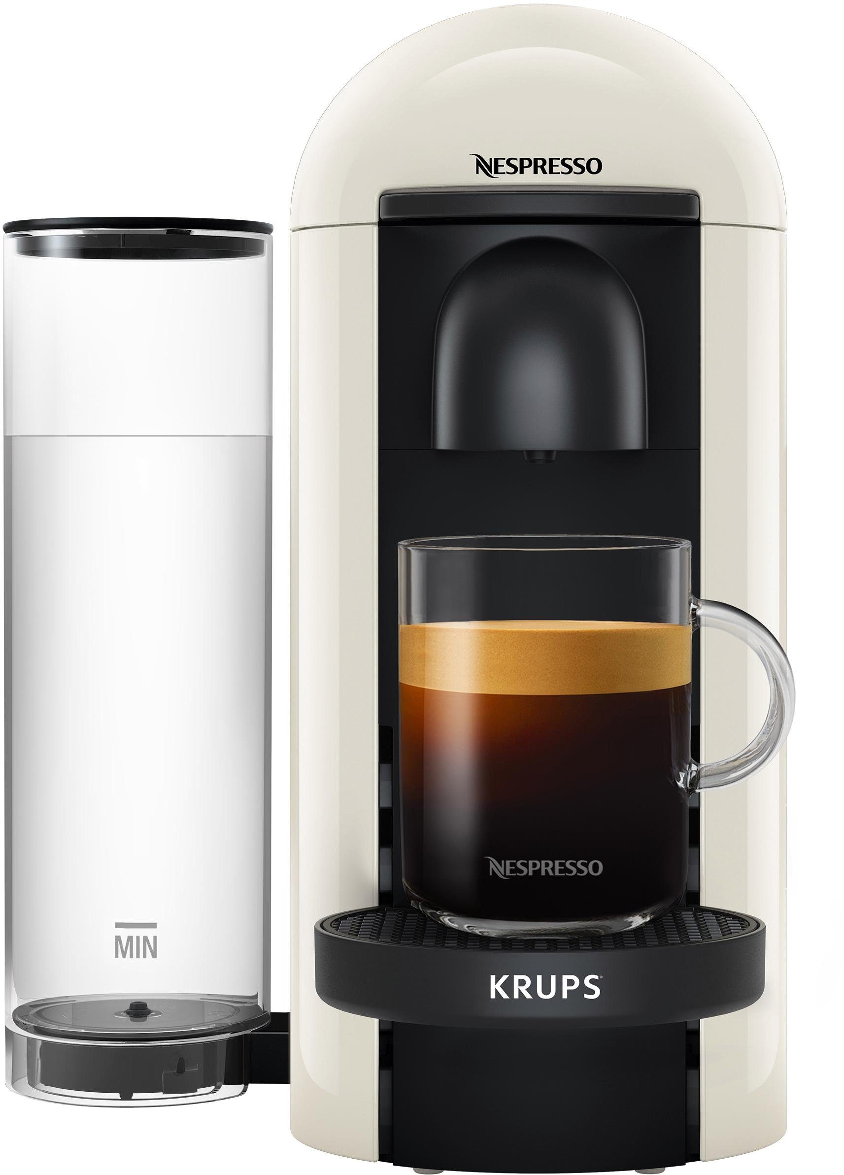 Krups, Plus durch XN9031 inkl. von Vertuo Barcode, 12 Nespresso Willkommenspaket Kapselerkennung Kapselmaschine Kapseln mit