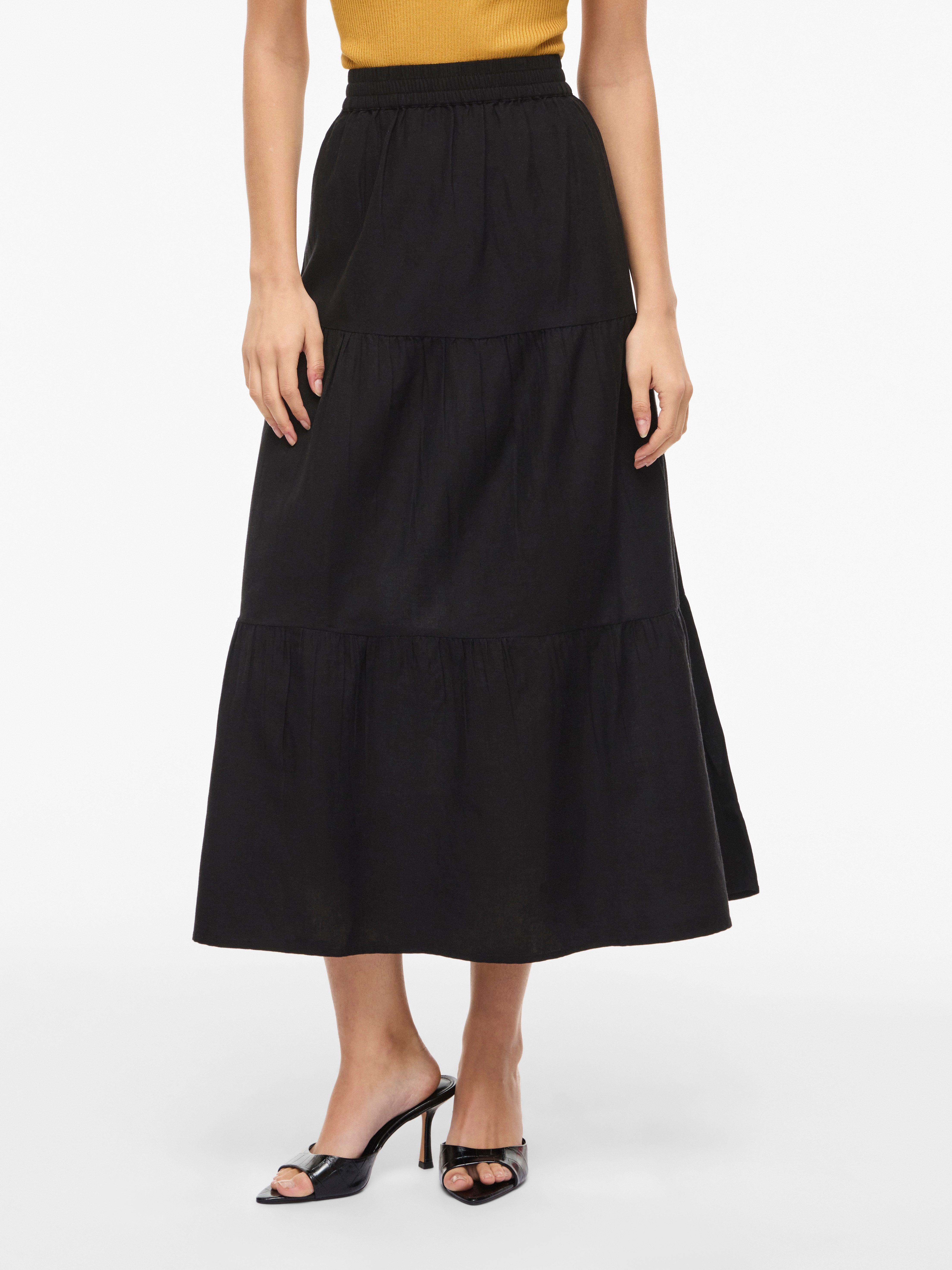 Vila Maxirock VIPRISILLA HW ANKLE SKIRT - NOOS