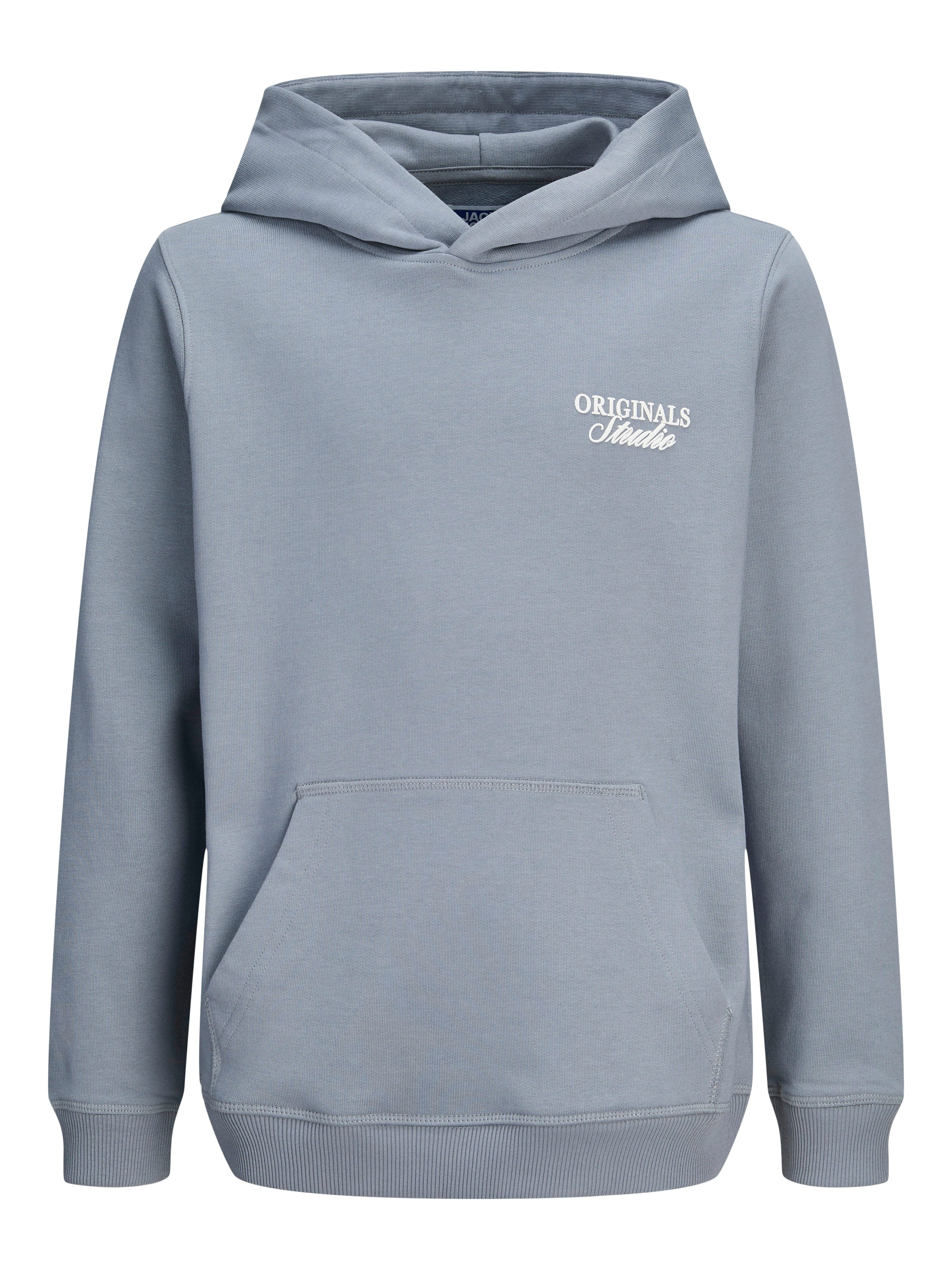 Jack & Jones Junior Kapuzensweatshirt JORNORREBRO TYPO BACK SWEAT HOOD SN JNR Baumwollmischung, relaxed fit, Langarm – Bild 3 von 5