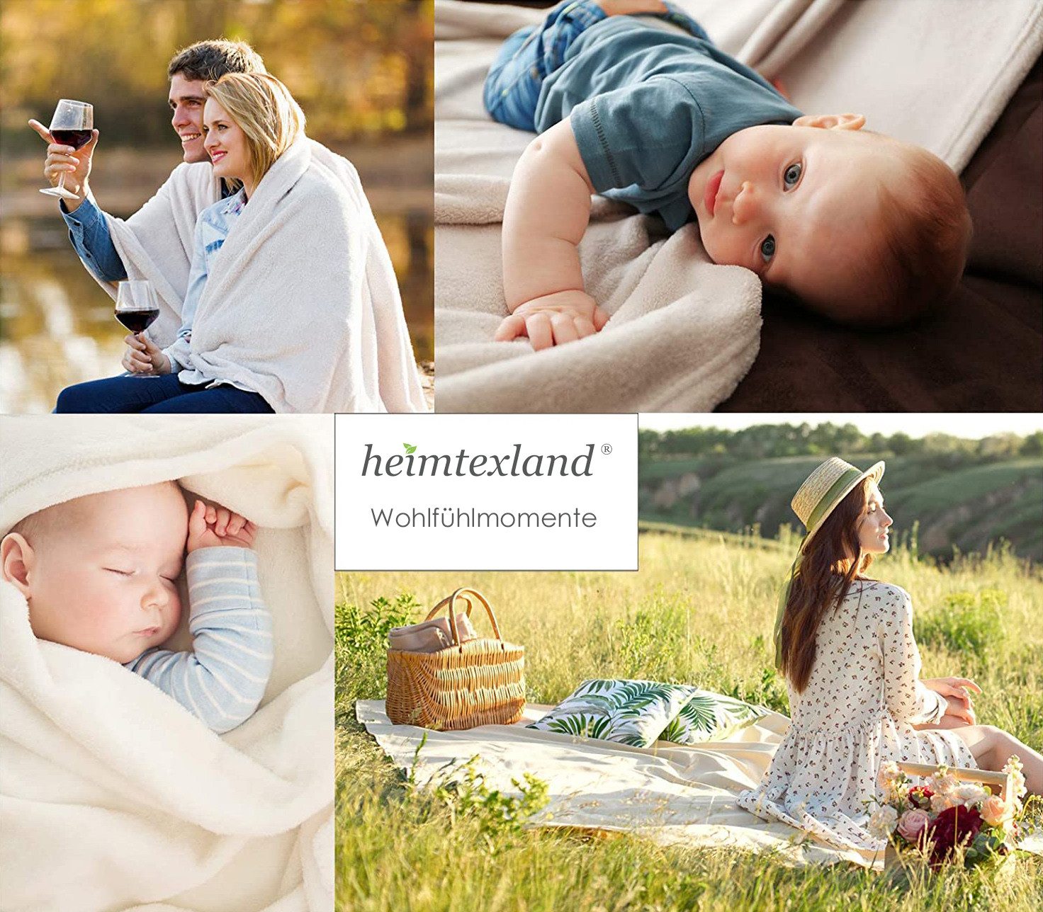 Babydecke Baby Kuscheldecke Sterne weiche Decke Babyzimmer, heimtexland, 75x100 I Kinderwagen Decke I Sterne I Geschenk Geburt Taufe