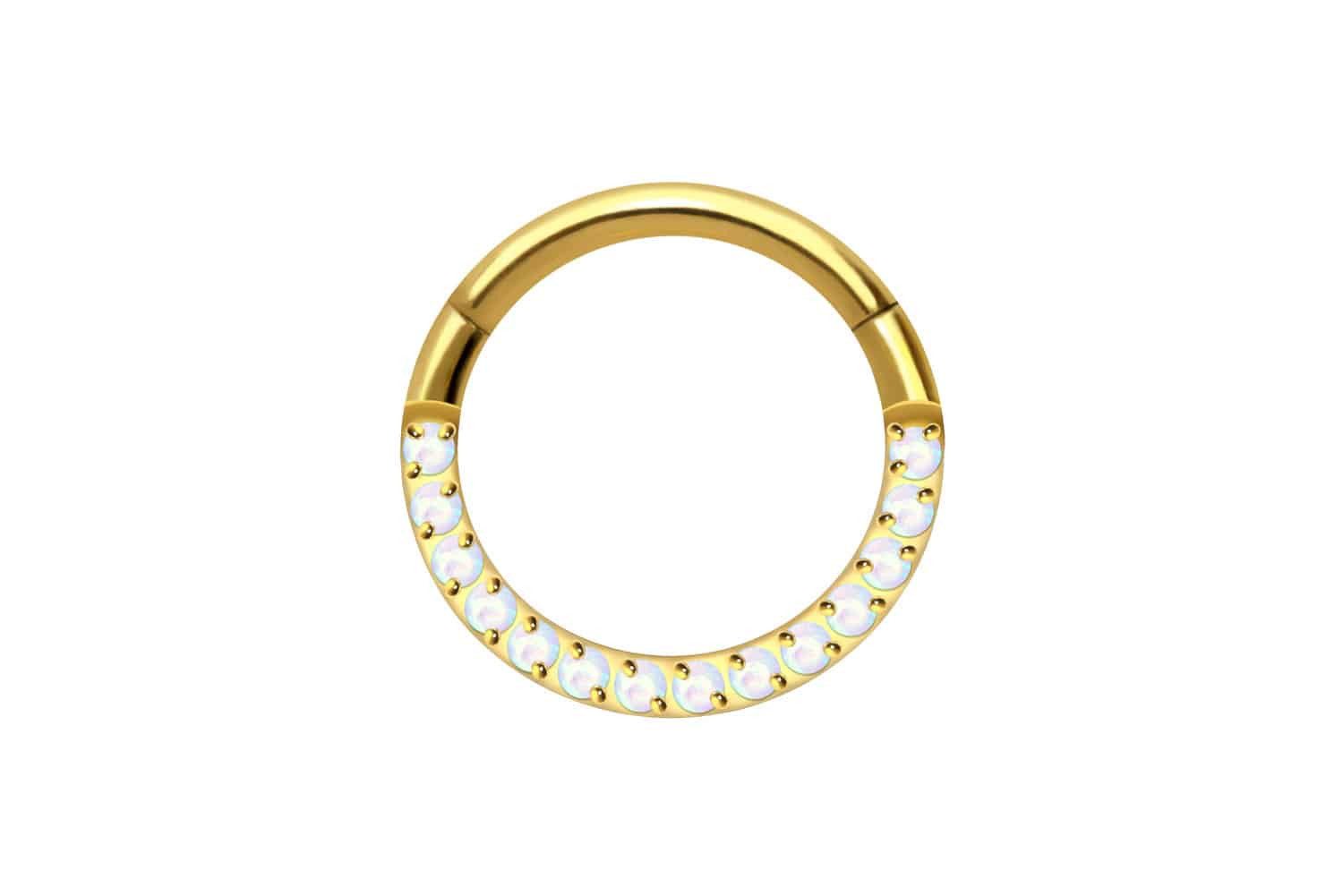 Piercing-Set Titan Segmentring Clicker SYNTHETISCHE OPALE