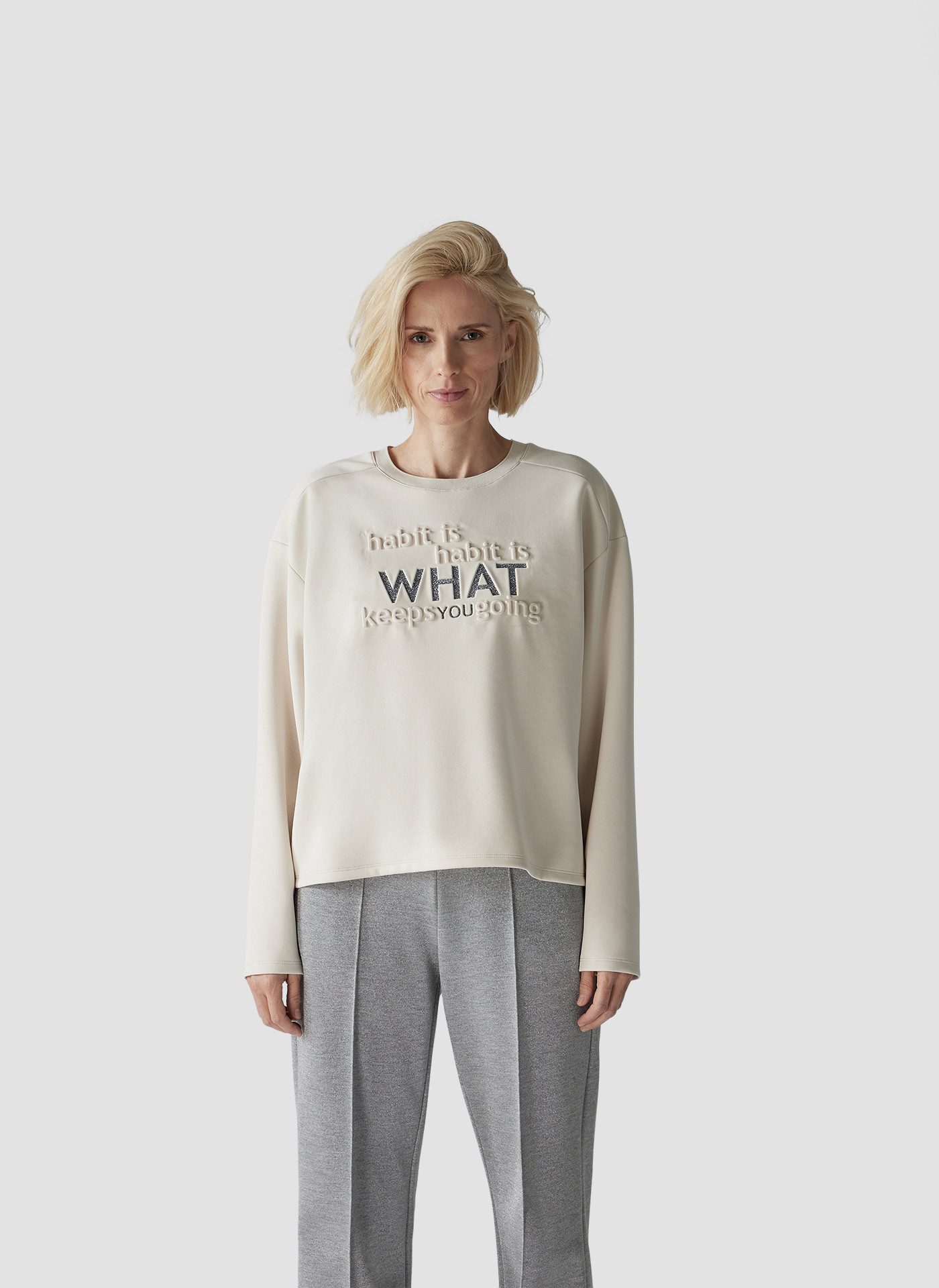Sweatshirt LeComte Sweatshirt mit 3D-Schriftzug