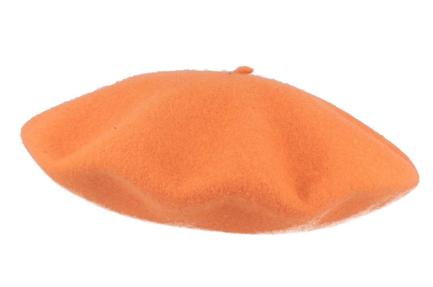 Große Baskenmütze aus McBurn angenehm weich 188 Wolle orange 100% Baskenmütze