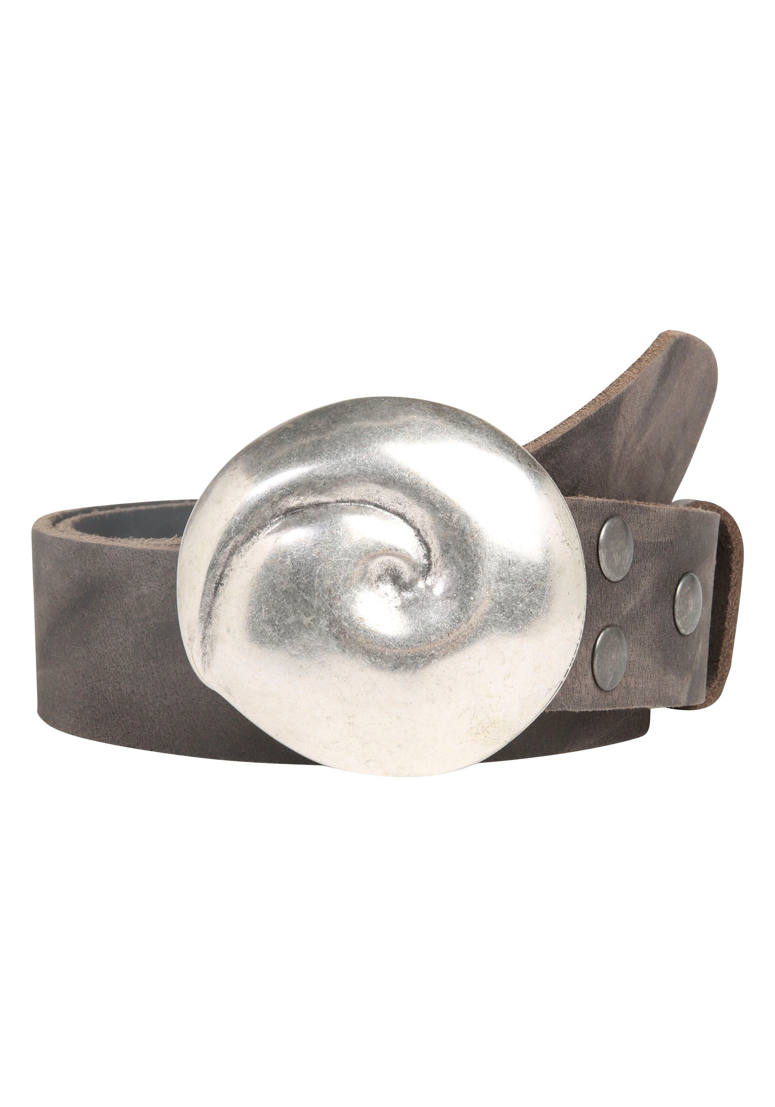 Rettungsring Gürtel Ledergürtel mit Koppelschließe im Muscheldesign