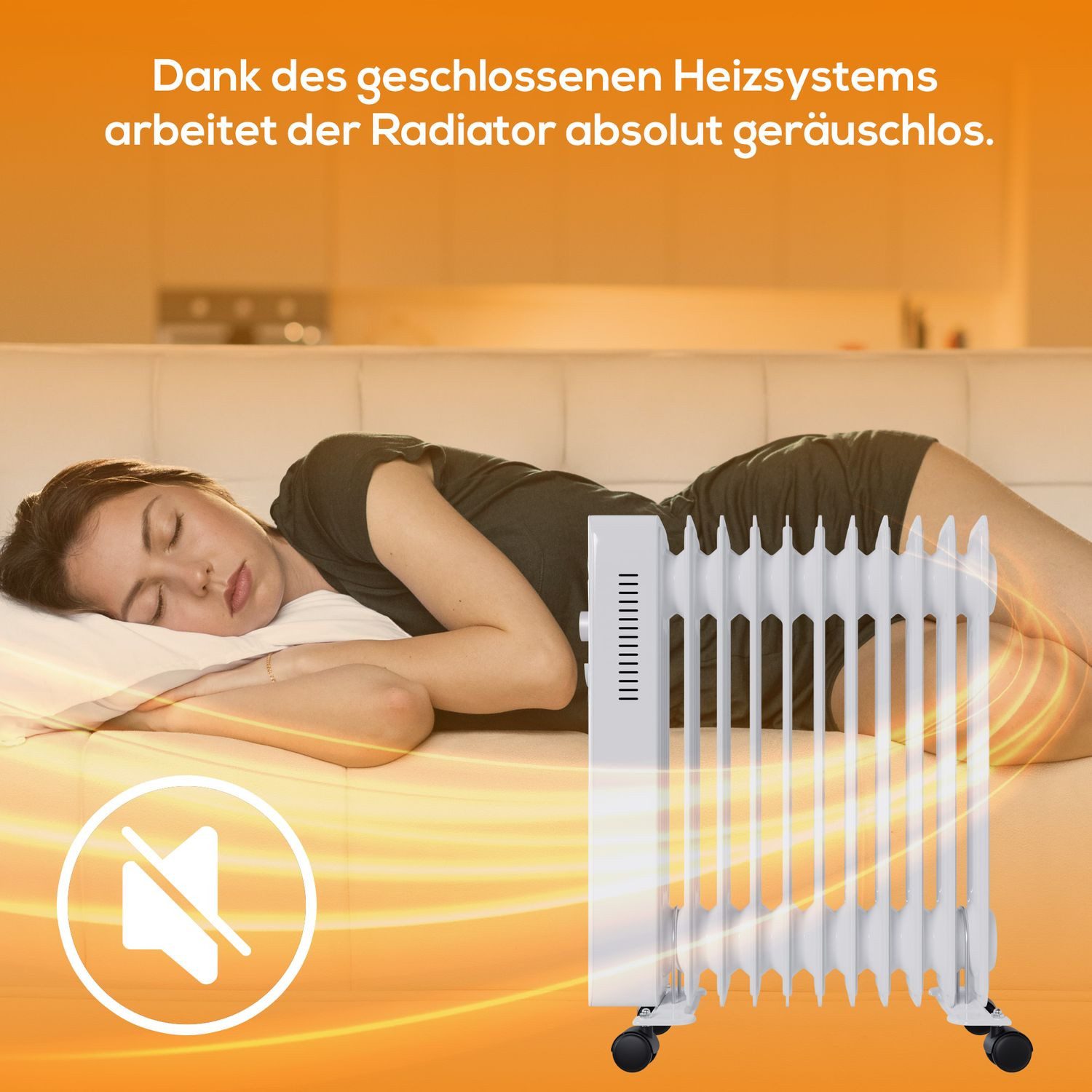TroniTechnik Ölradiator Ölradiator in weiß, mobile Elektroheizung 11 Rippen, 2500Watt, energiesparend, Elektroheizung, 2500 Watt, 3 Stufen – Bild 4 von 5