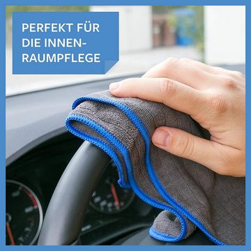 CARBIGO Microfasertücher Auto und Haushalt, Poliertuch 380 GSM Mikrofasertuch (Material: 80% Polyester / 20% Polyamide, 40x40 cm, 6-tlg., Autopolitur, saugstarkes Trockentuch, lackschonend)