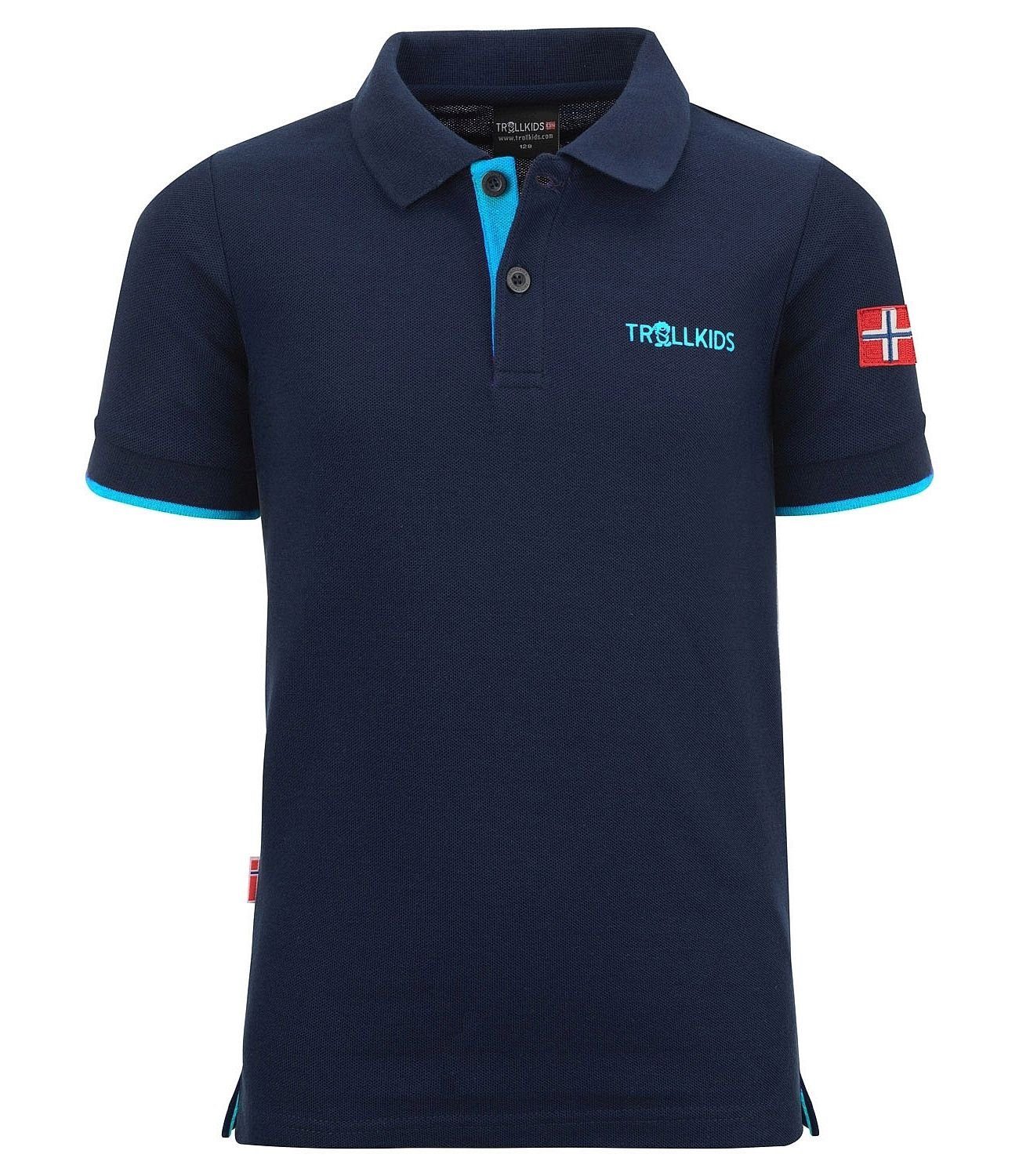 Bergen Marineblau/Mittelblau XT TROLLKIDS Poloshirt