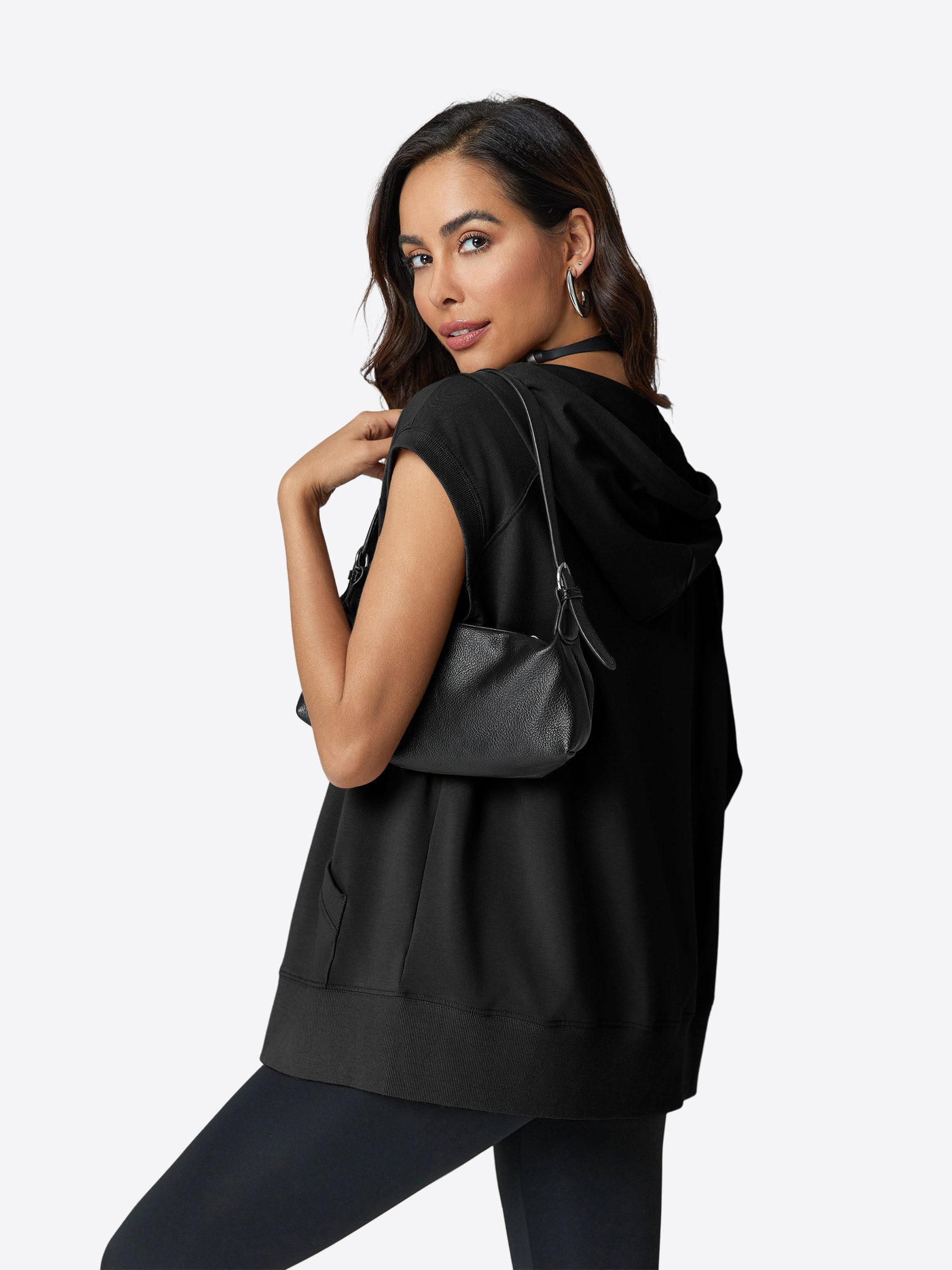 Imily Bela Kapuzenpullover Damen ärmelloses Sweatshirt mit Reißverschluss ( günstig online kaufen