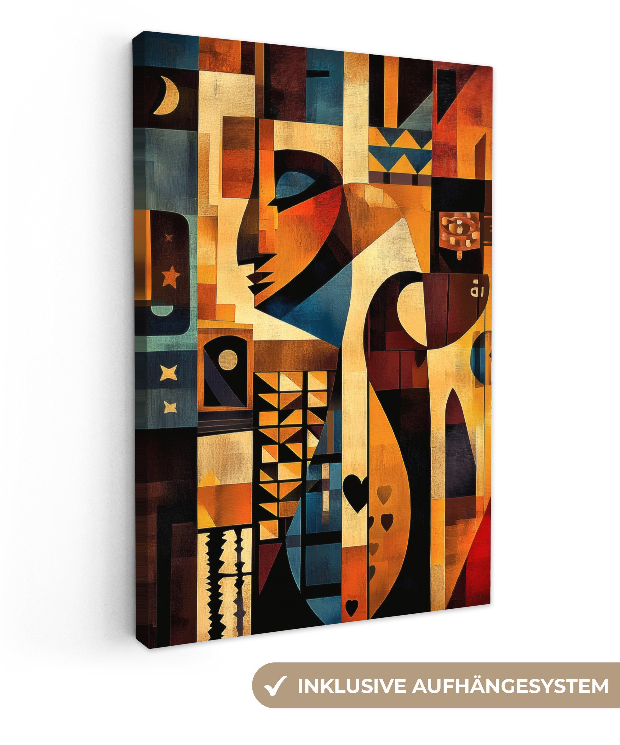 OneMillionCanvasses® Leinwandbild Figuren - Abstrakt - Symbole, Fotodruck ( günstig online kaufen