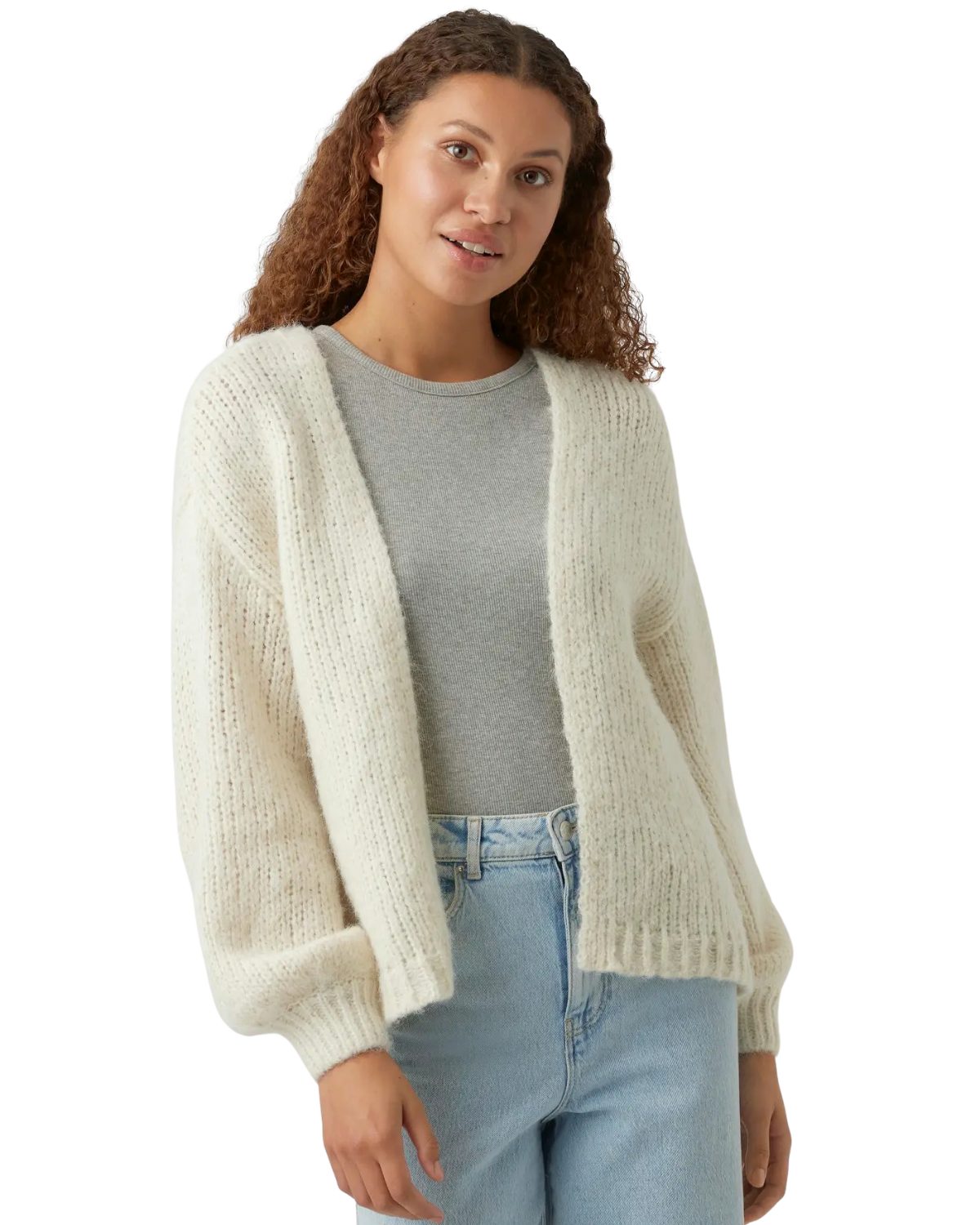 Vero Moda Cardigan Oversize-Cardigan mit Ballonärmeln