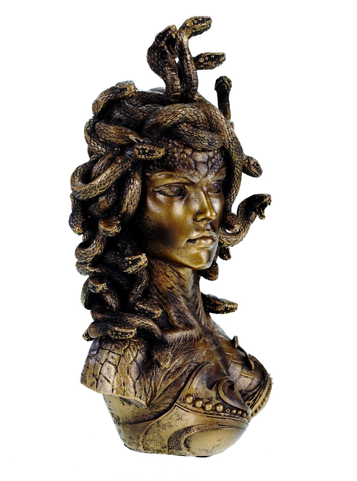 Vogler Dekofigur Medusabüste Figur 28 cm Gorgone Griechische Mythologie Medusa