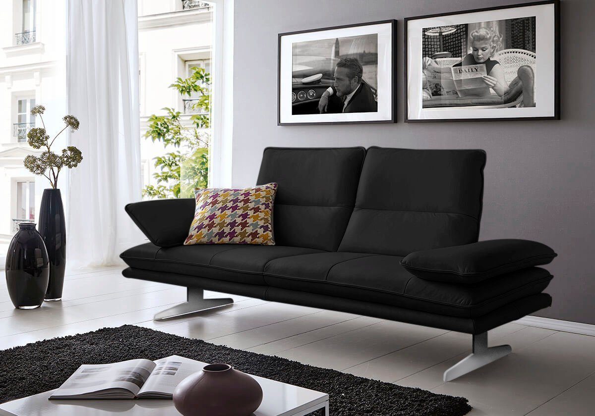 W.SCHILLIG 2-Sitzer broadway, Designsofa mit tollem Sitzkomfort, Breite 216cm, Sitztiefenverstellung, Kopfteil- & Seitenteilverstellung, Breite 216cm