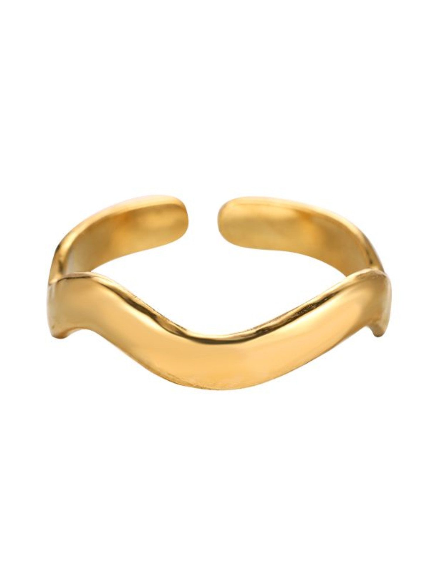 Adel Accessoires Fingerring Verstellbarer Ring aus Edelstahl Silber oder Gold, In verschiedenen Designs erhältlich