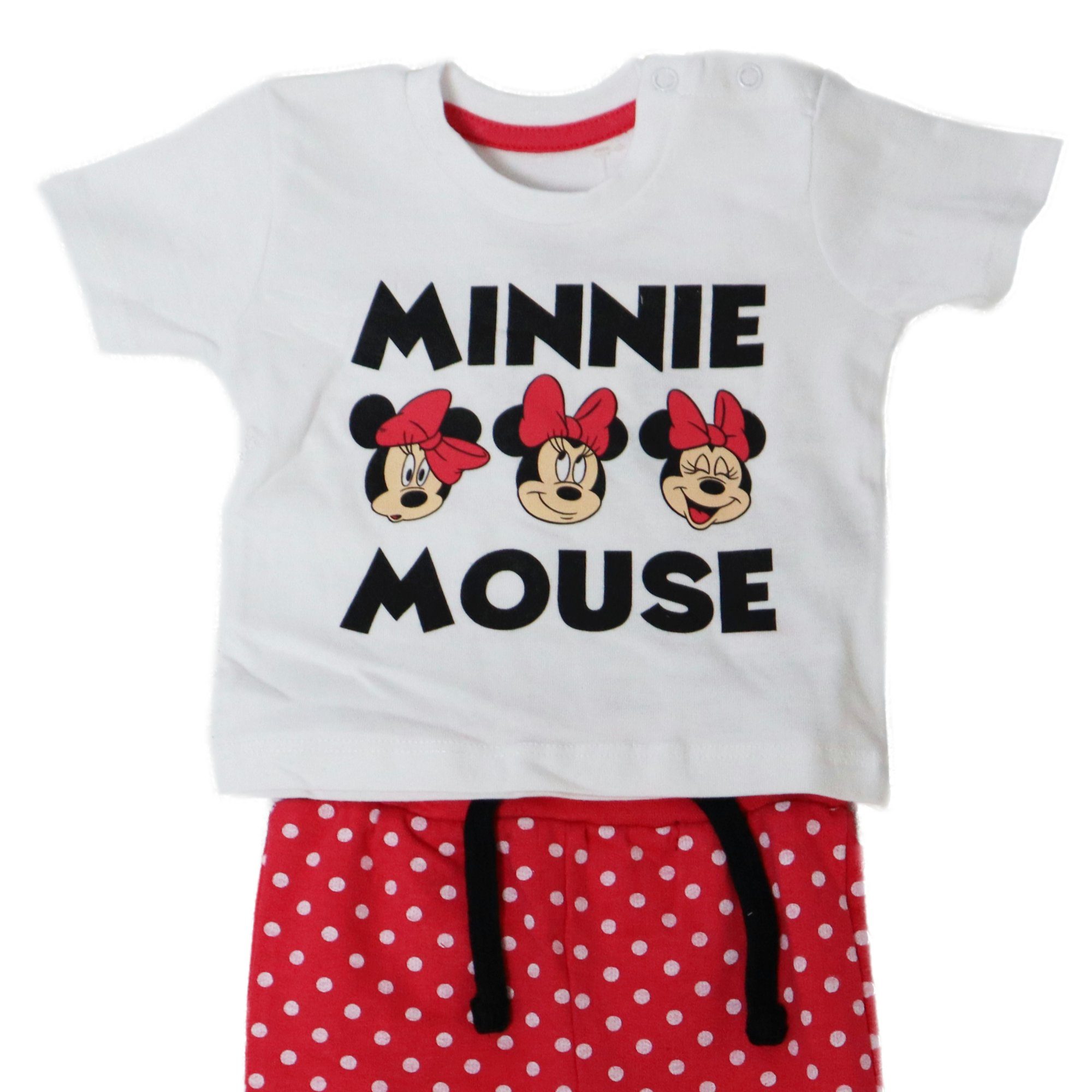 Baby Gr. Mouse Weiß und bis Disney Hose Shirt 86 Maus 62 Minnie T-Shirt Outfit Minnie