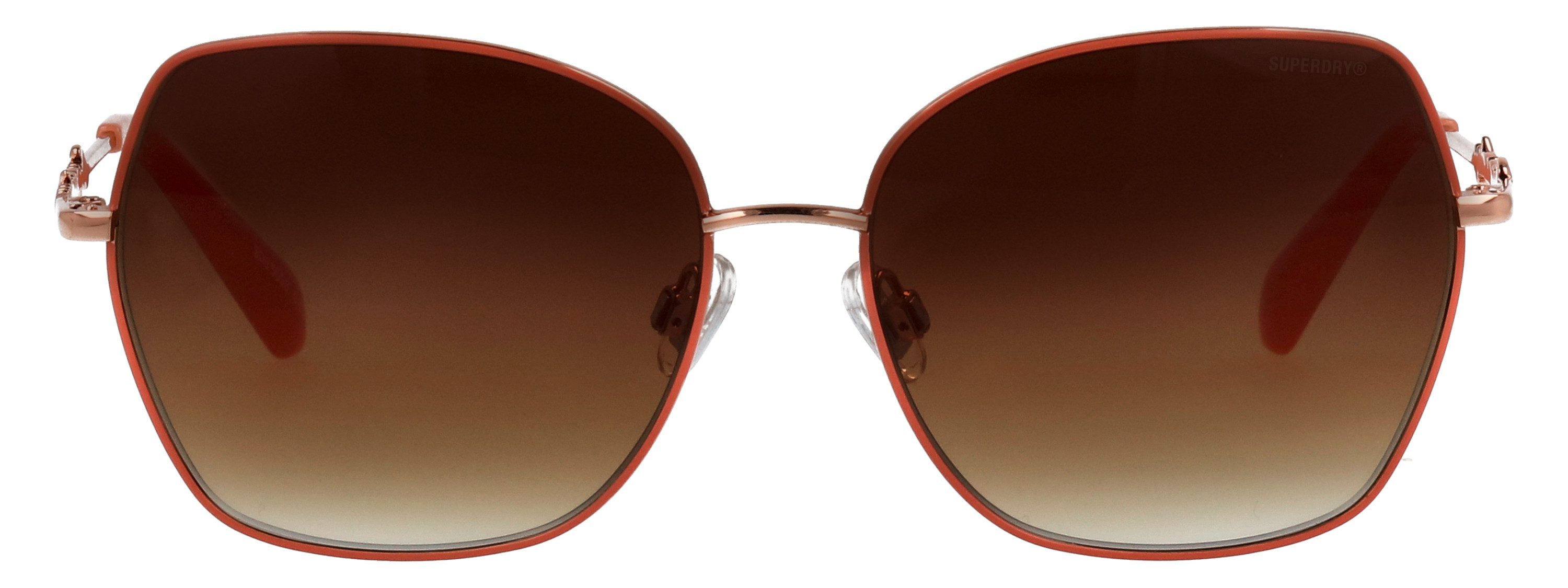Superdry Sonnenbrille Modell 995062 Form Butterfly, Logoschriftzug auf Bügel, Metallfassung