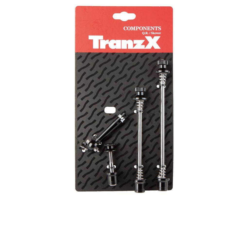 TRANZ X Laufrad TransX Schnellspanner Set mit Spezialschlüssel schwarz silber