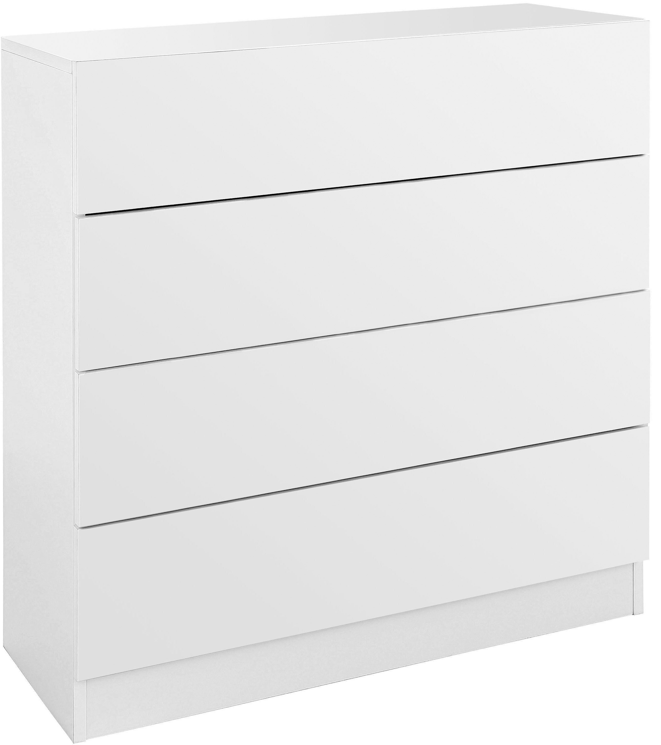 borchardt Möbel Kommode Vaasa, Kommode mit 4 Schubkästen auf Kugelführungen, Sideboard Breite 76 cm, Höhe 79 cm, mit Push-to-open-Funktion
