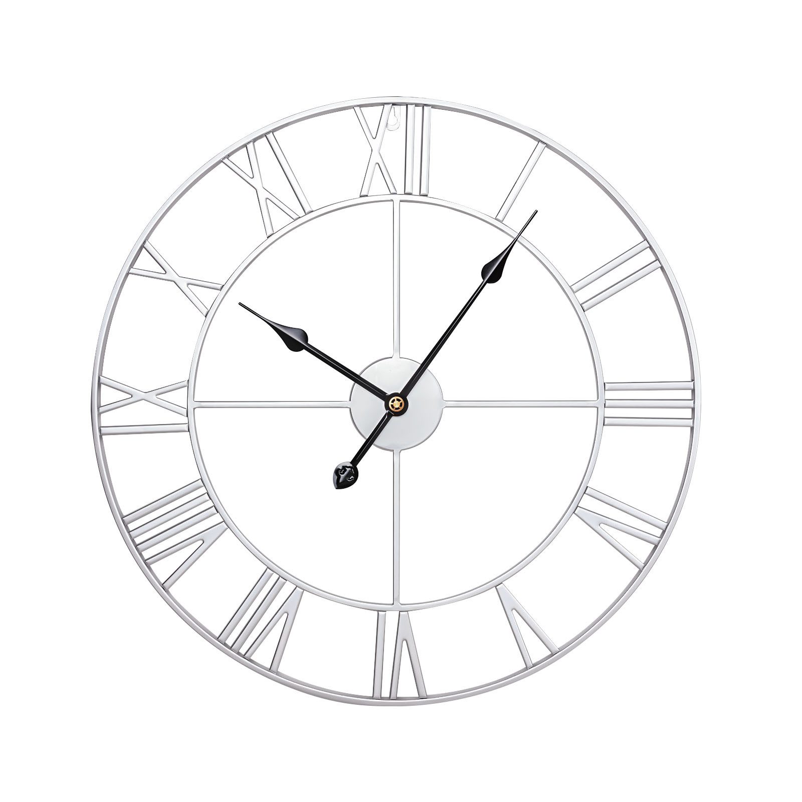 Yorbay Wanduhr Große XL aus Metall,Wohnzimmeruhr mit Romischer Ziffern Vint günstig online kaufen