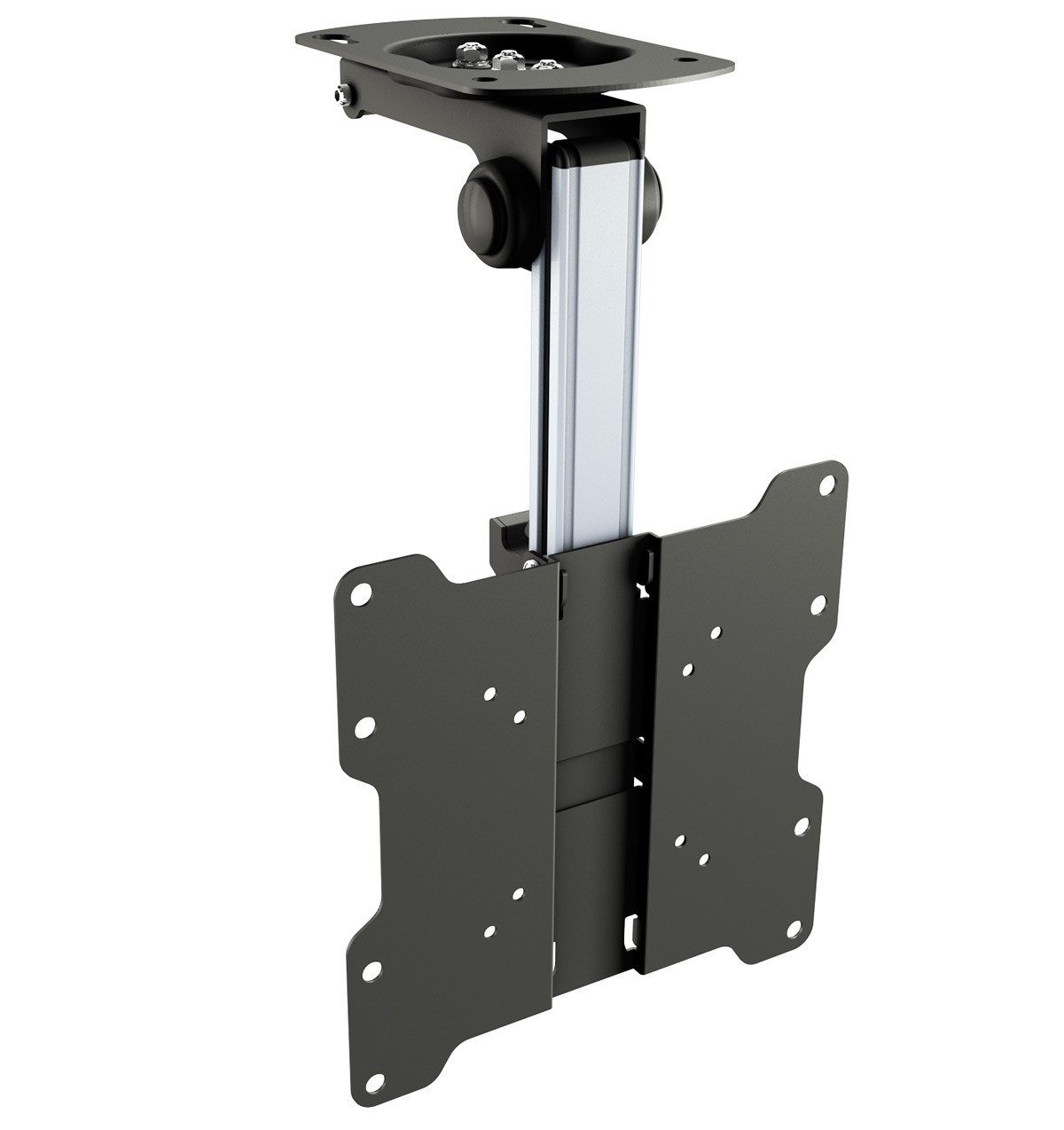 RICOO TV-Deckenhalterung TV Deckenhalter 13"-33" bis 20Kg für LCD / LED / Plasma Monitor D0122, (bis 33 Zoll, VESA 75x75 bis 200x200, 1-tlg., sufenlos ein- / ausklappbar, Frontplatte in der Höhe verstellbar, für Decke Dachschräge, +/-45° schwenkbar, von 265 - 400mm ausziehbar)