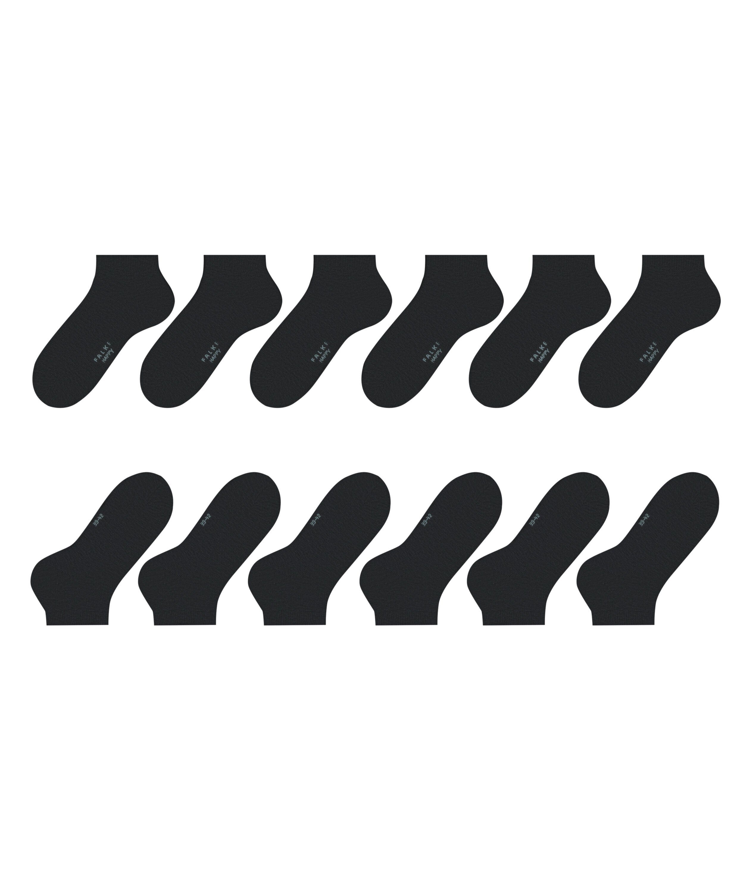 FALKE Sneakersocken Happy 6-Pack Sneakersocken (6-Paar) Set aus 6 Paar Baumwollsneakern