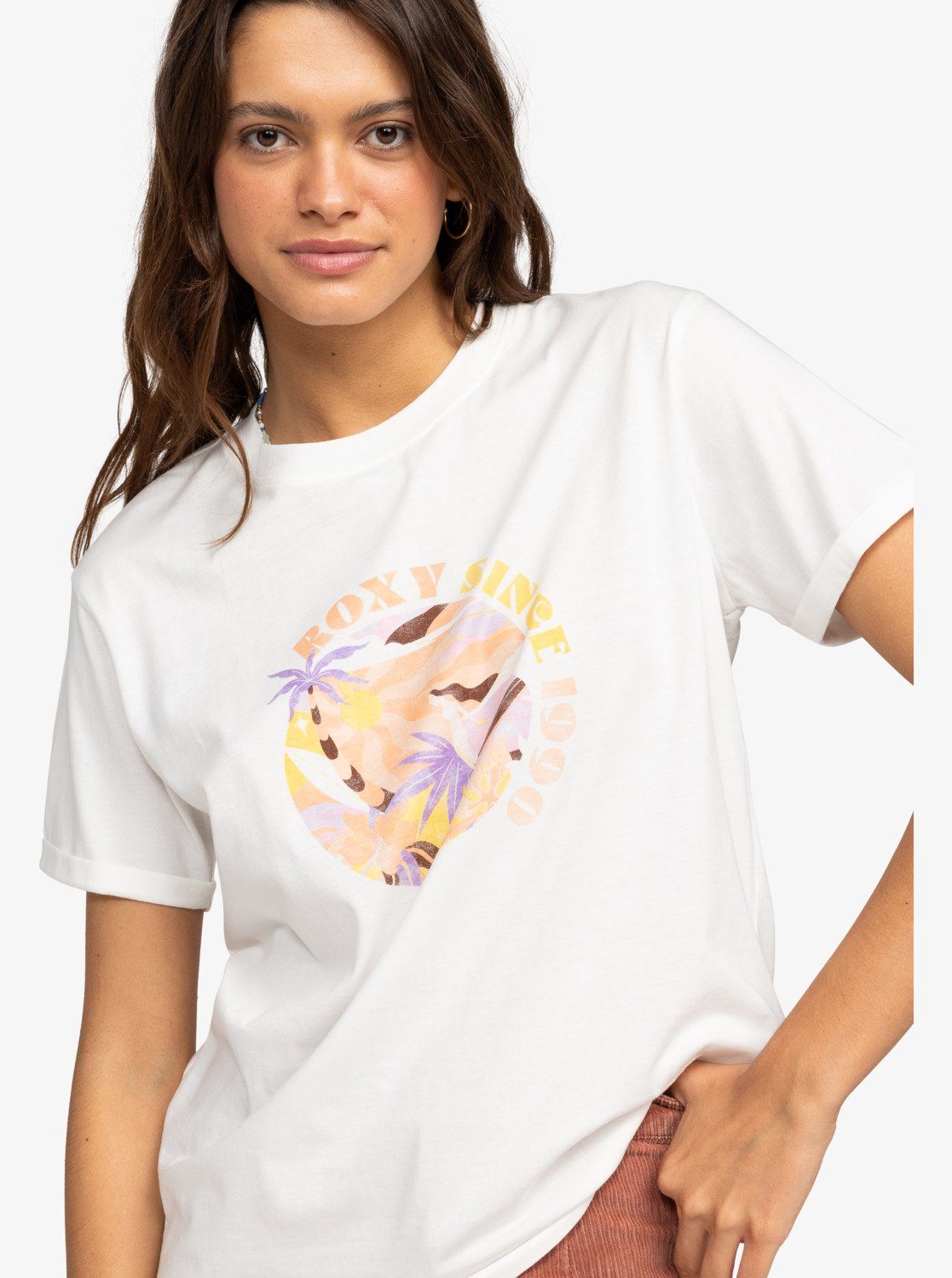Roxy Print-Shirt Summer Fun - T-Shirt mit Loose Fit für Frauen