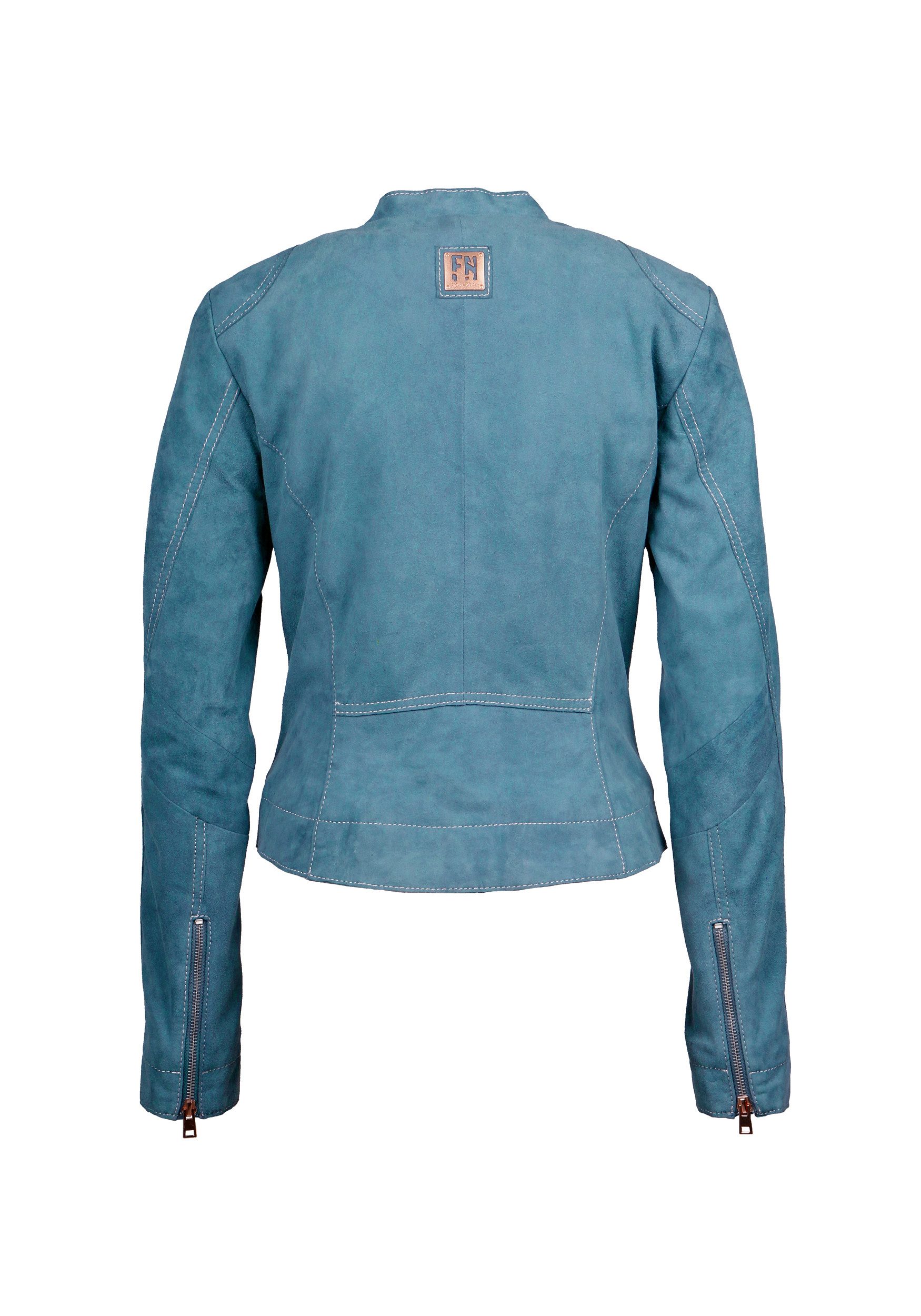 Freaky Nation Lederjacke Desert Blue-FN