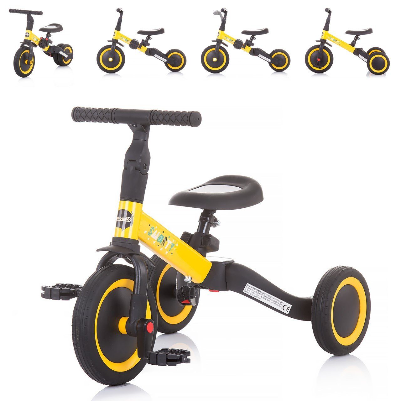 Chipolino Dreirad »Dreirad Laufrad Smarty 2 in 1«, Laufrad Gummireifen  umbaubar Pedale verstellbar online kaufen | OTTO