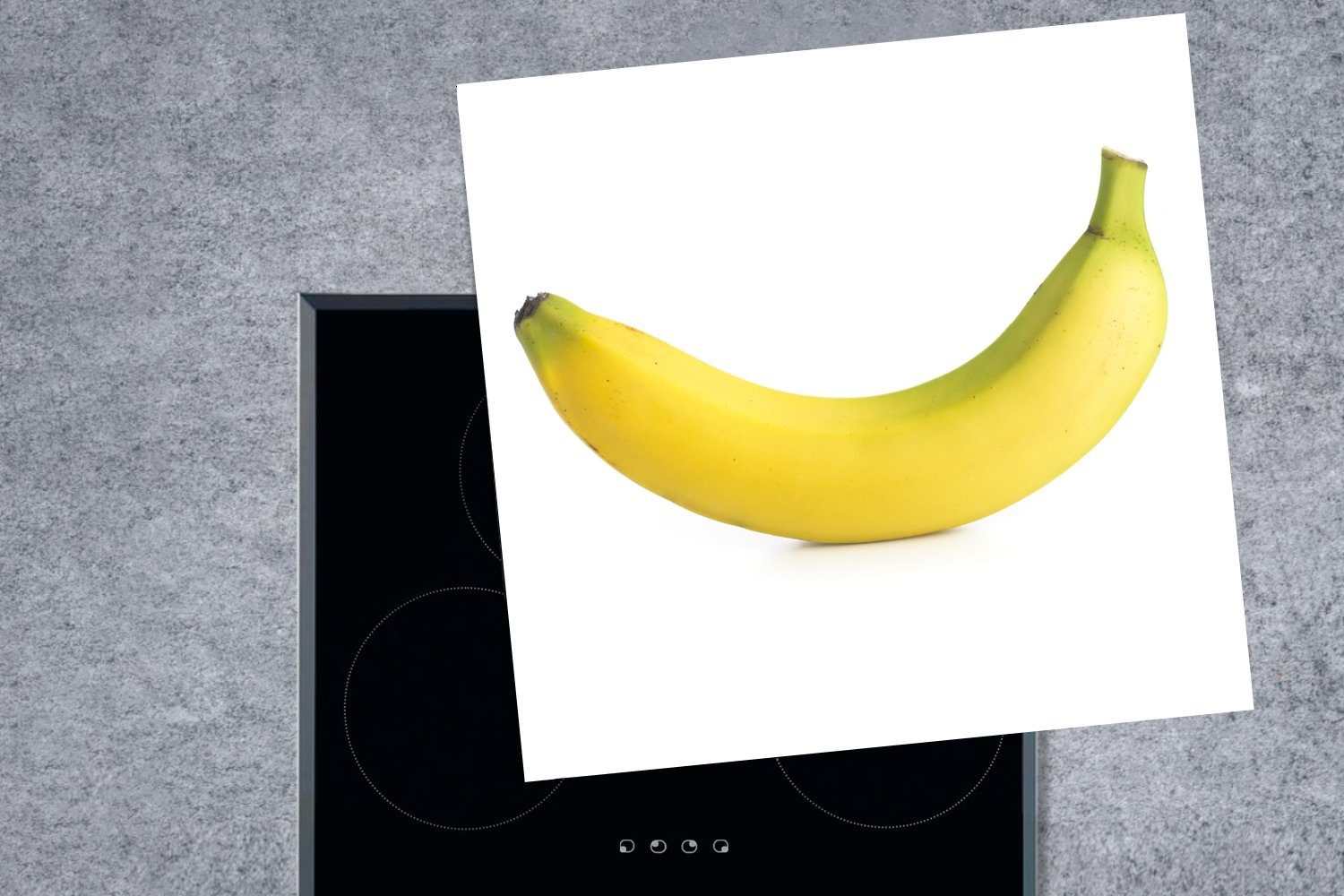 tlg), für - Obst, cm, MuchoWow küche Vinyl, Gelb Banane (1 Arbeitsplatte 78x78 - Ceranfeldabdeckung, Herdblende-/Abdeckplatte