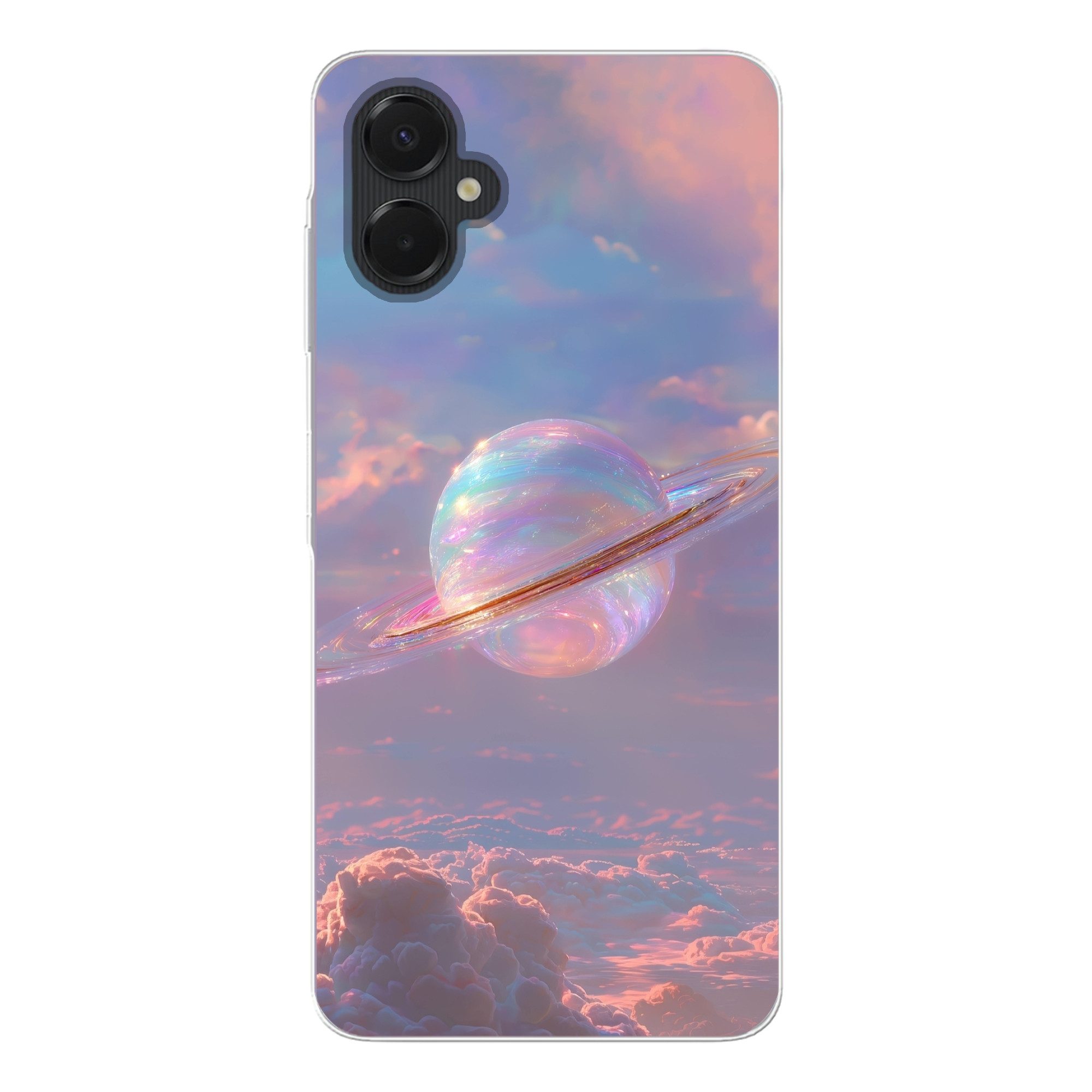 MuchoWow Handyhülle für Samsung Galaxy A06 5G Planet - Himmel - Wolken - Pastelltöne, Smartphone-Bumper, Print, Handy Schutzhülle Dünn