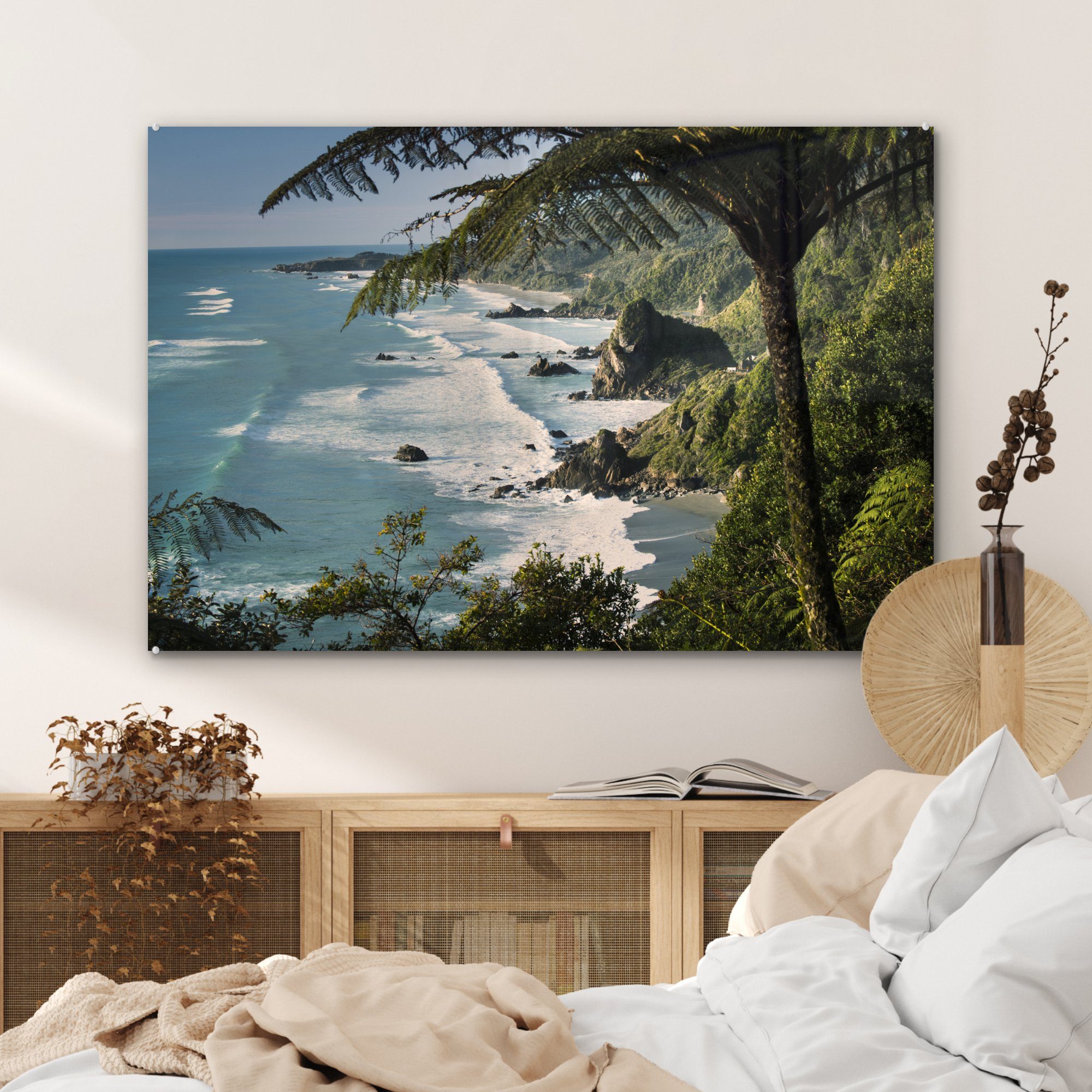Neuseeland, Bay, Acrylglasbild Wohnzimmer Schlafzimmer Karamea, Acrylglasbilder Panoramablick, Hawkes MuchoWow St), (1 &