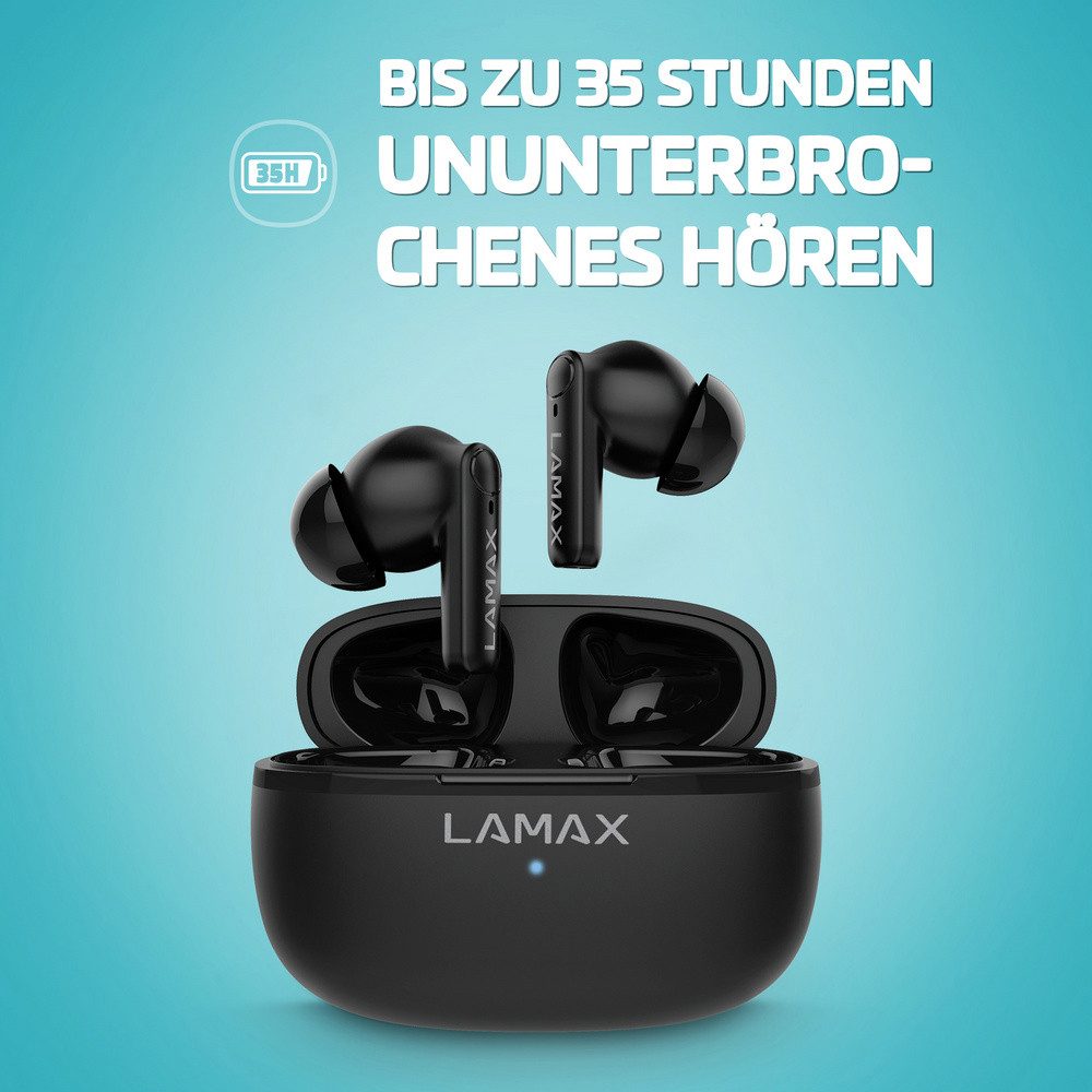 LAMAX Lamax Clips1 Play In Ear Headset Bluetooth® Stereo Schwarz Batteriel Kopfhörer