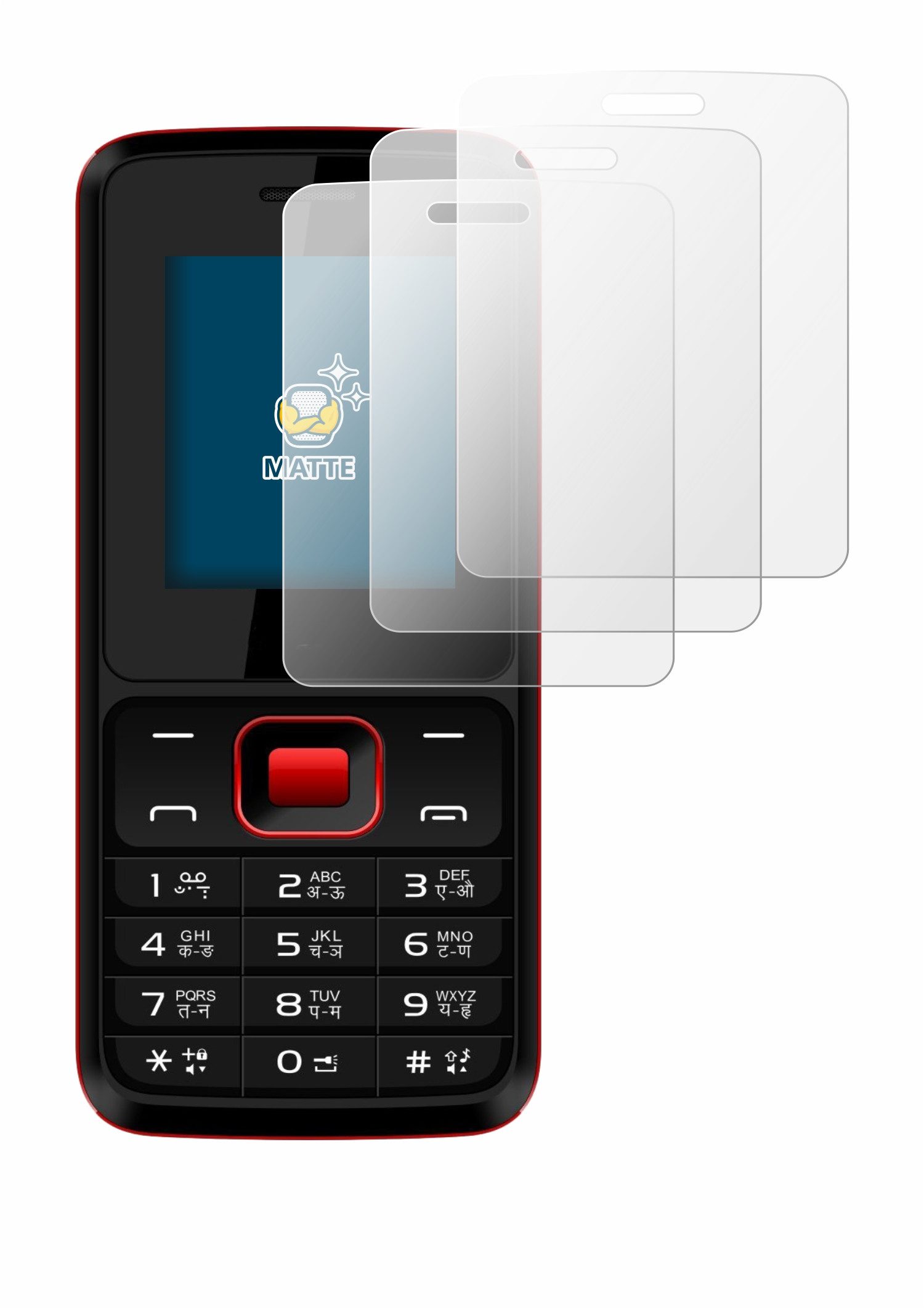 BROTECT Displayschutzfolie Schutzfolie für Karbonn K19 Rock, 6 Stück, Displayschutz Schutz Folie Matt Entspiegelungsfolie