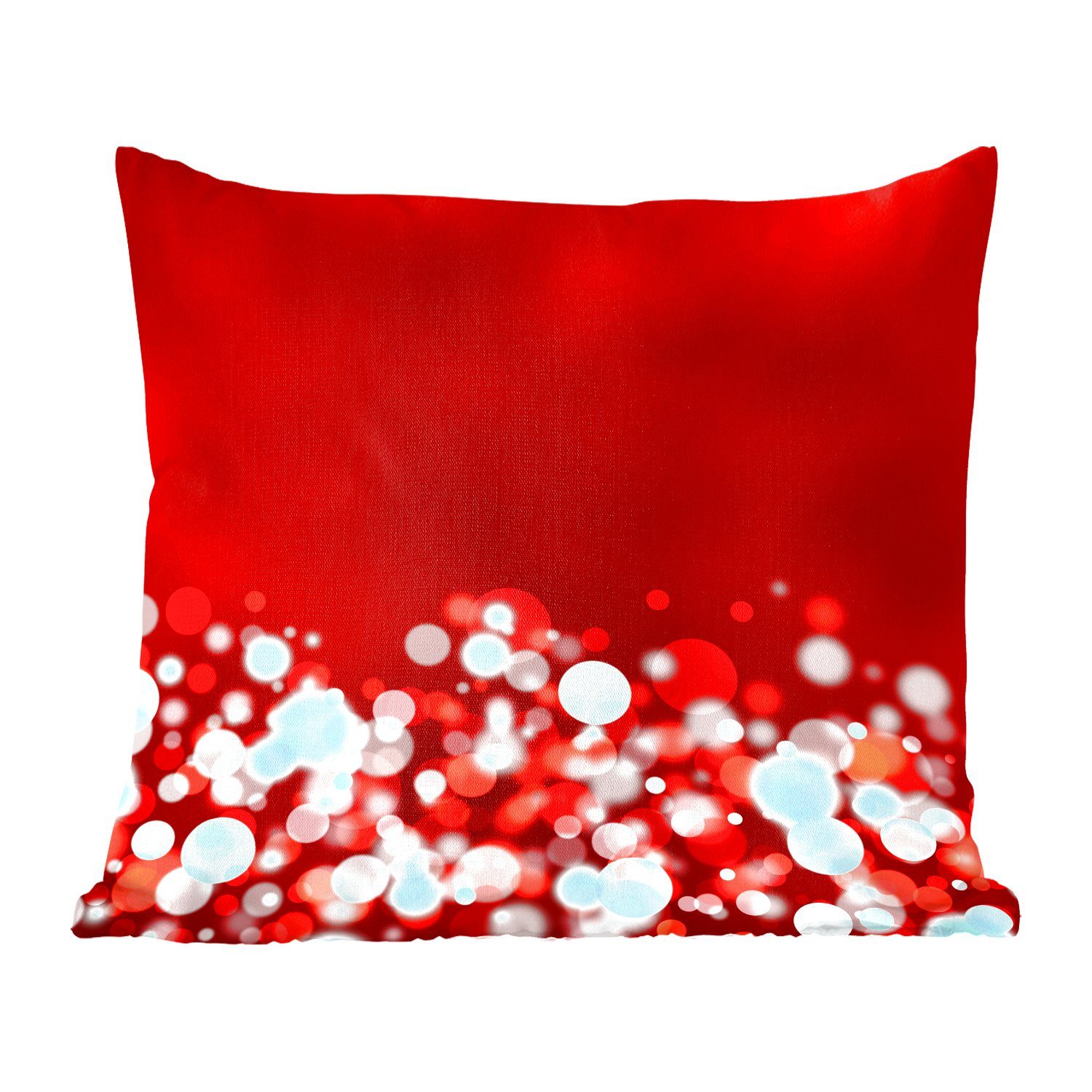 MuchoWow Dekokissen Rot - Design - abstrakt - Licht, Zierkissen mit Füllung für Wohzimmer, Schlafzimmer, Deko, Sofakissen