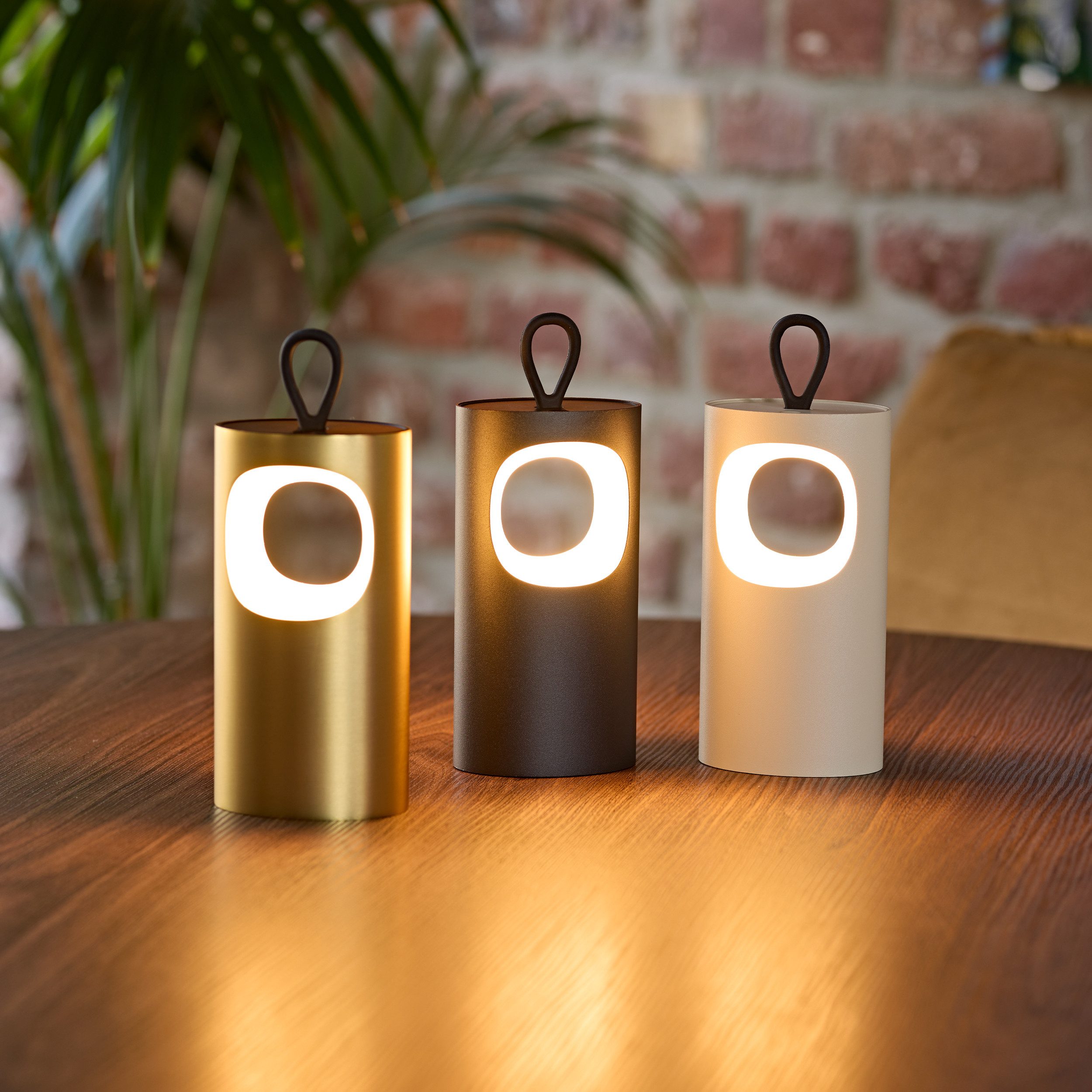 SIGOR LED Tischleuchte Akku-Tischleuchte, LED fest integriert, Warmweiß